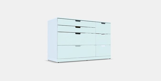 NORDLI Chest of 7 drawers 3 Low-poly 3D model