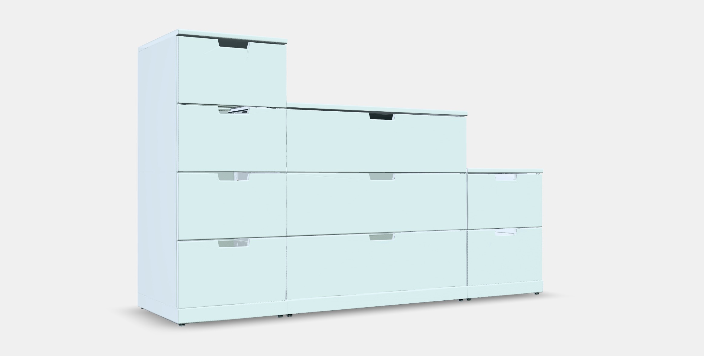 NORDLI Chest of 9 drawers 2 Low-poly 3D model_10