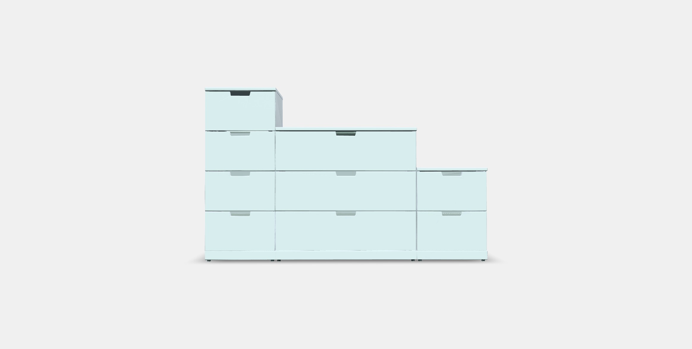 NORDLI Chest of 9 drawers 2 Low-poly 3D model_9