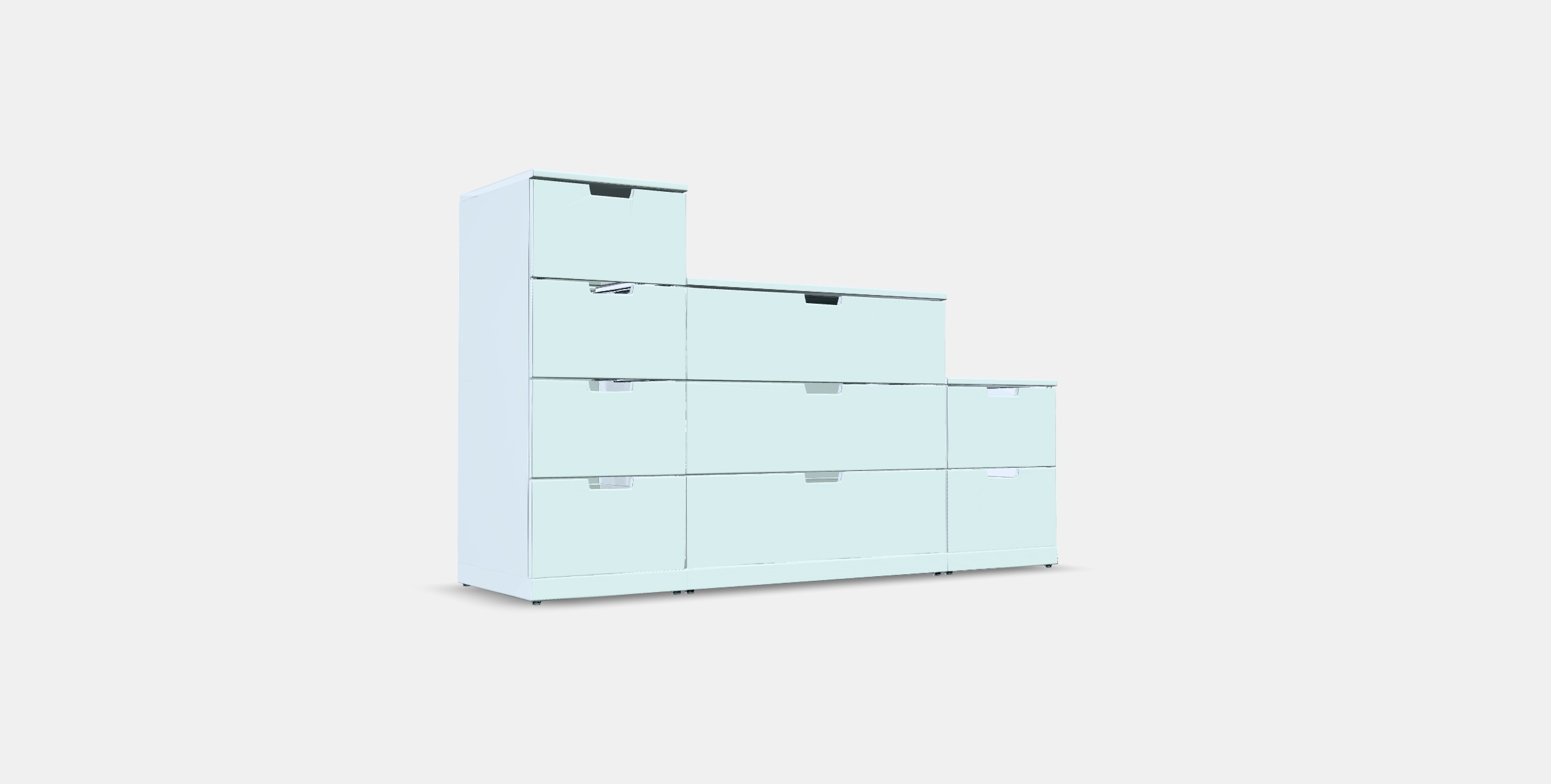NORDLI Chest of 9 drawers 2 Low-poly 3D model_3