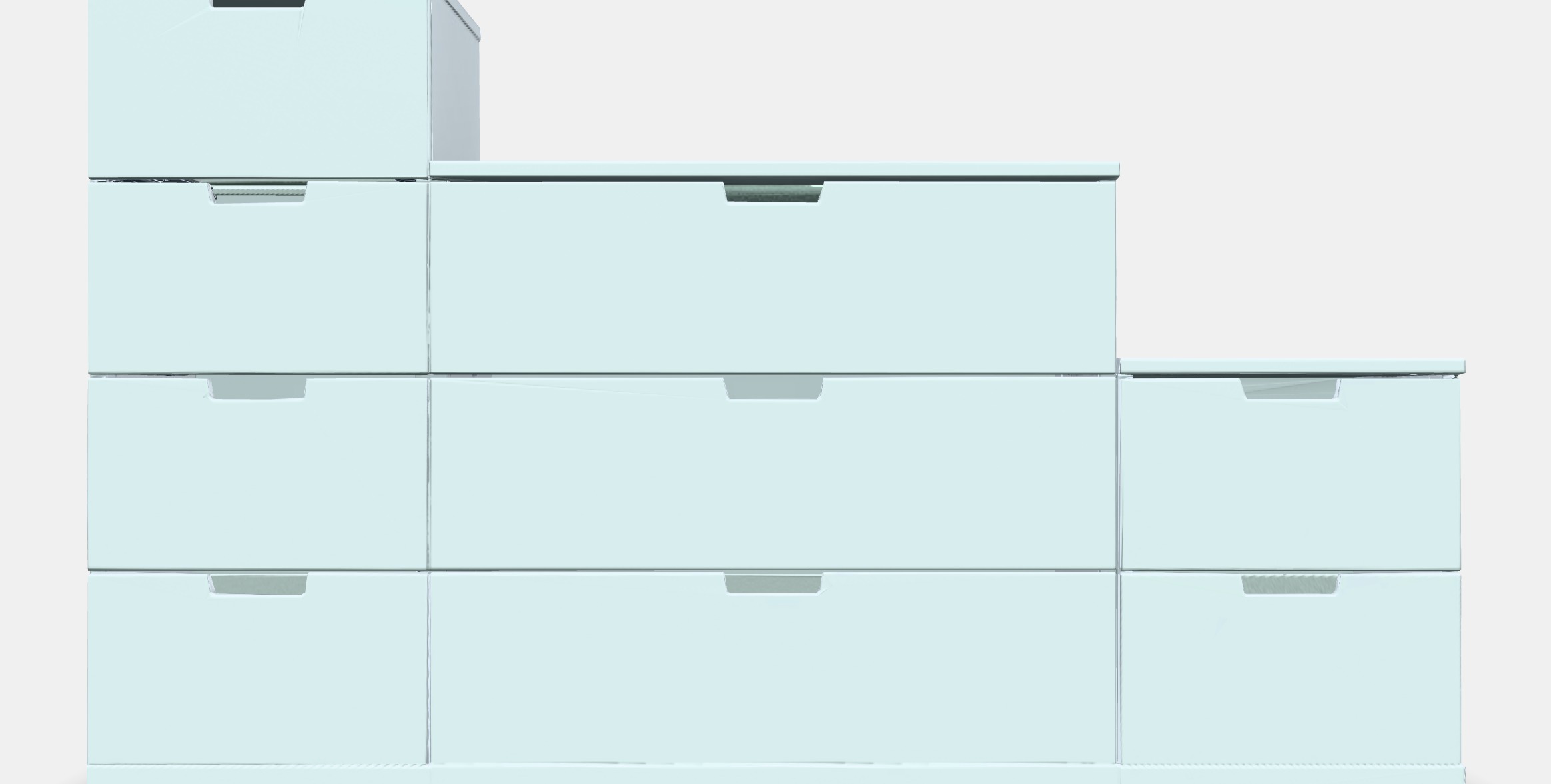 NORDLI Chest of 9 drawers 2 Low-poly 3D model_11