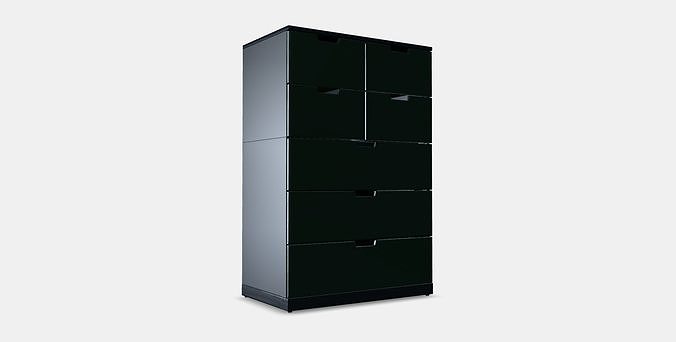 NORDLI Chest of 7 drawers 4 Low-poly 3D model