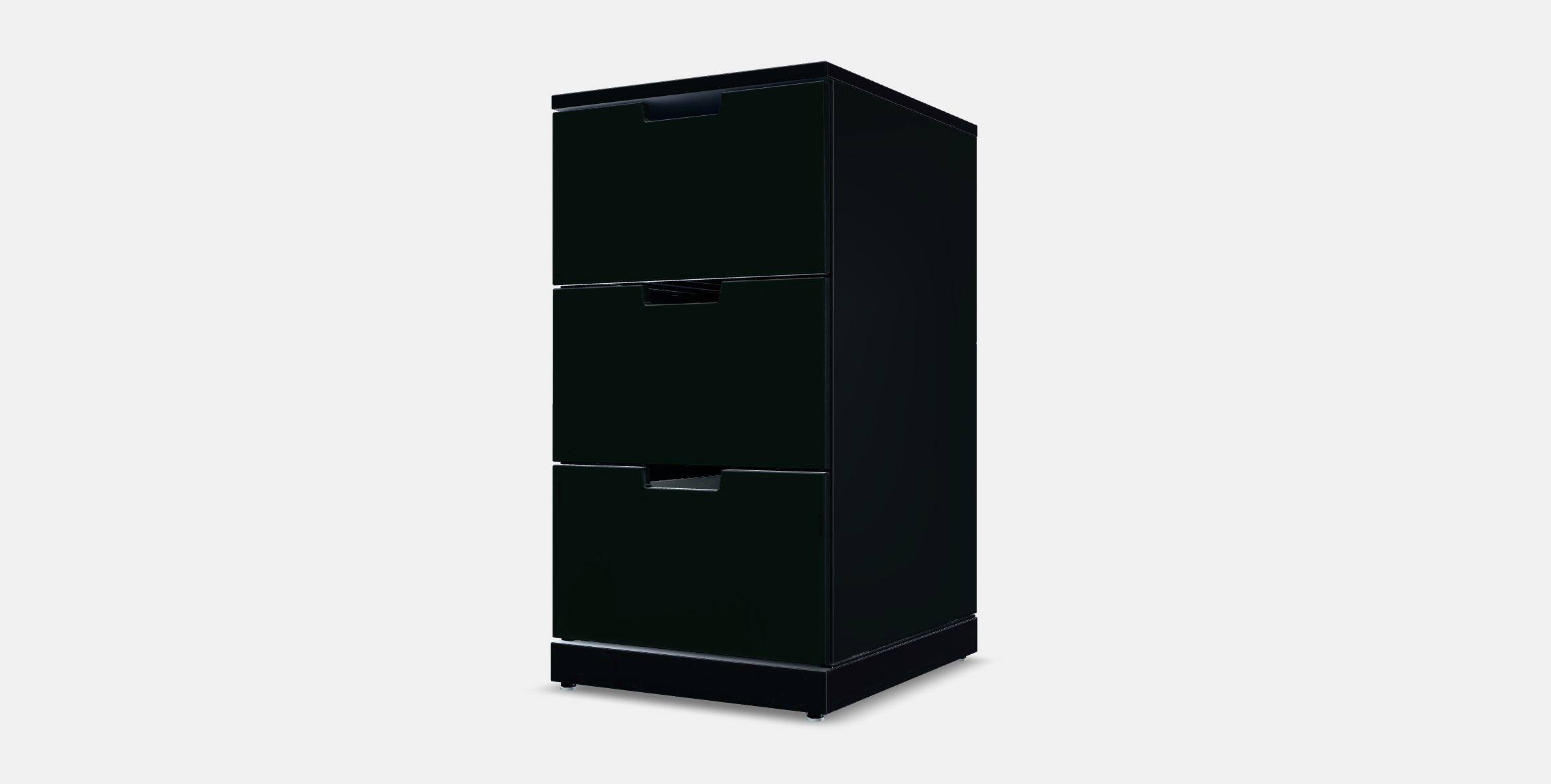 NORDLI Chest of 3 drawers 2 Low-poly 3D model_12