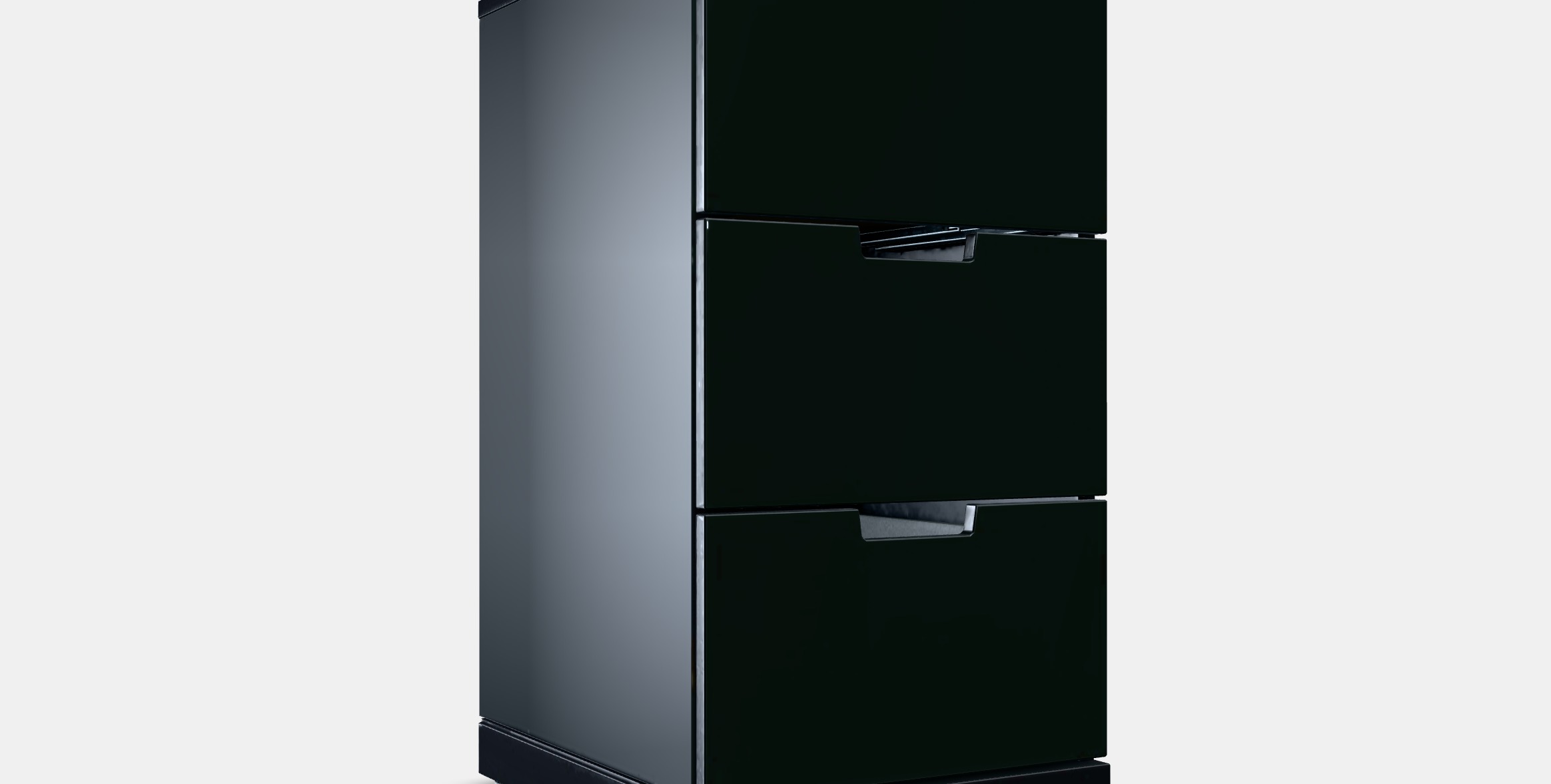 NORDLI Chest of 3 drawers 2 Low-poly 3D model_9