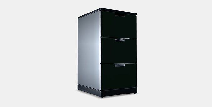 NORDLI Chest of 3 drawers 2 Low-poly 3D model