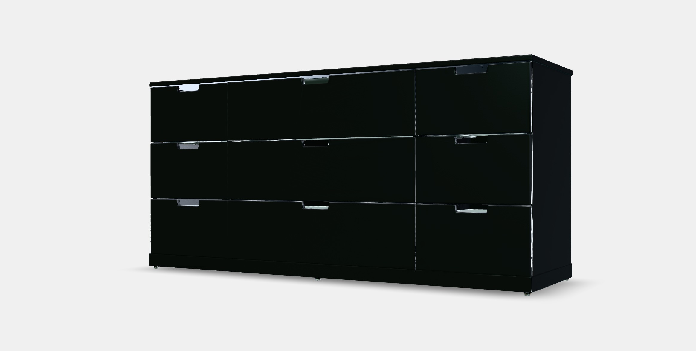 NORDLI Chest of 9 drawers 3 Low-poly 3D model_13