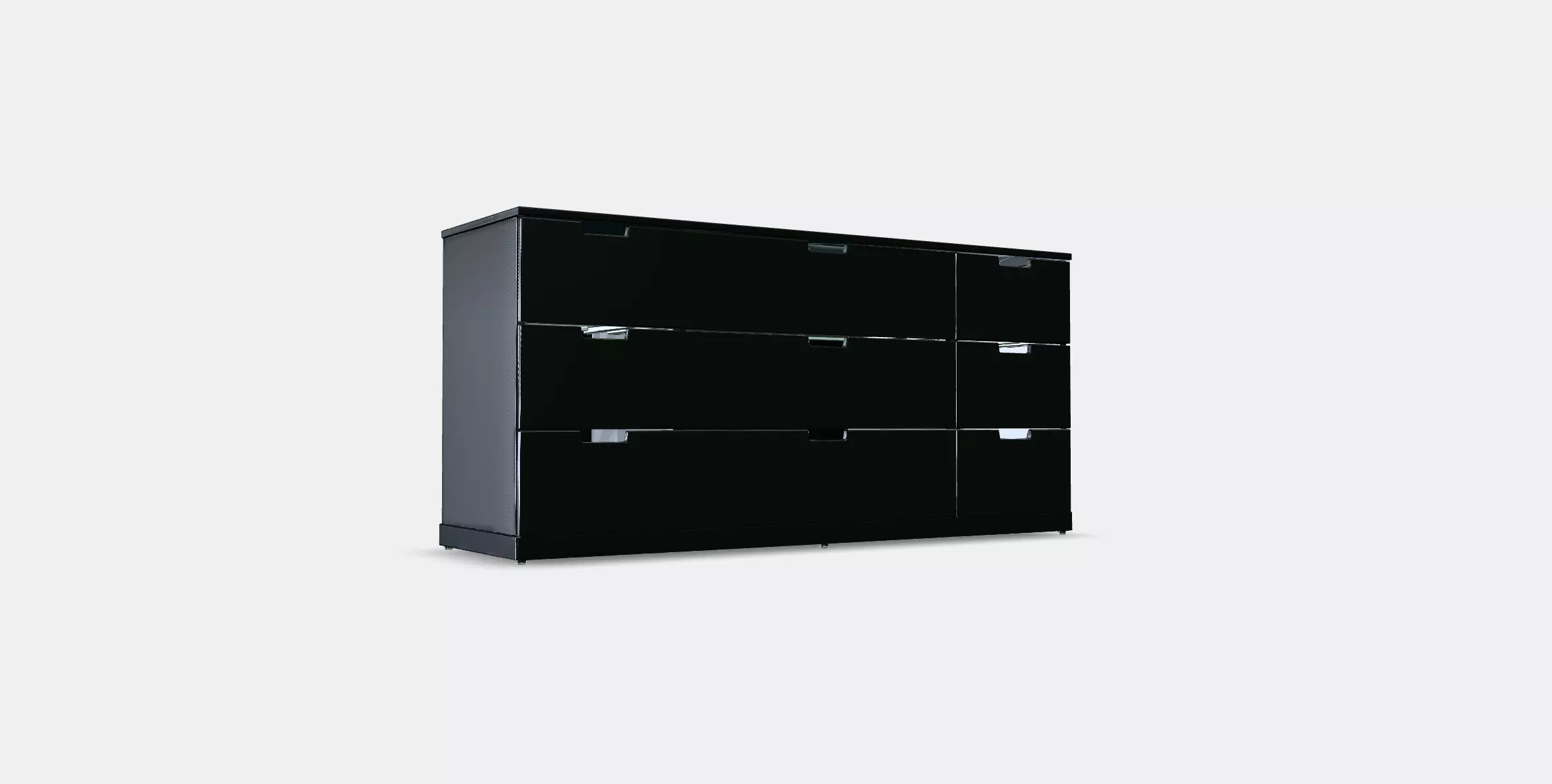 NORDLI Chest of 9 drawers 3 Low-poly 3D model_0