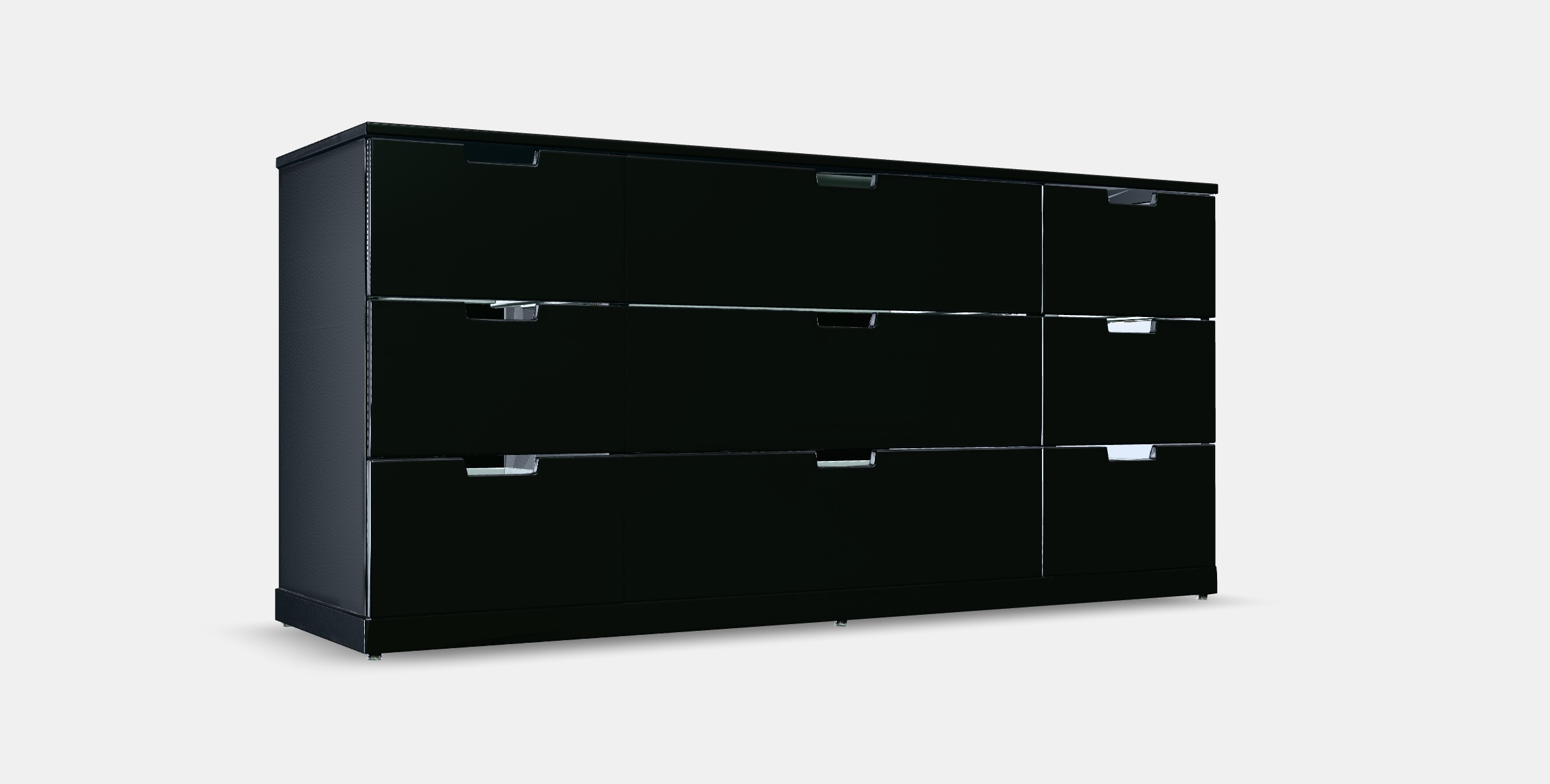 NORDLI Chest of 9 drawers 3 Low-poly 3D model_7