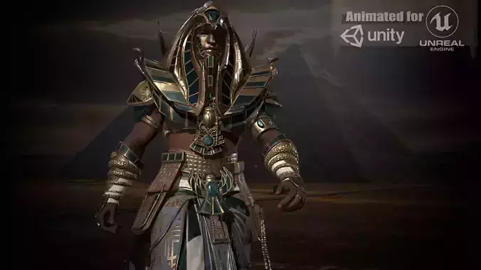 Pharaon Low-poly 3D model
