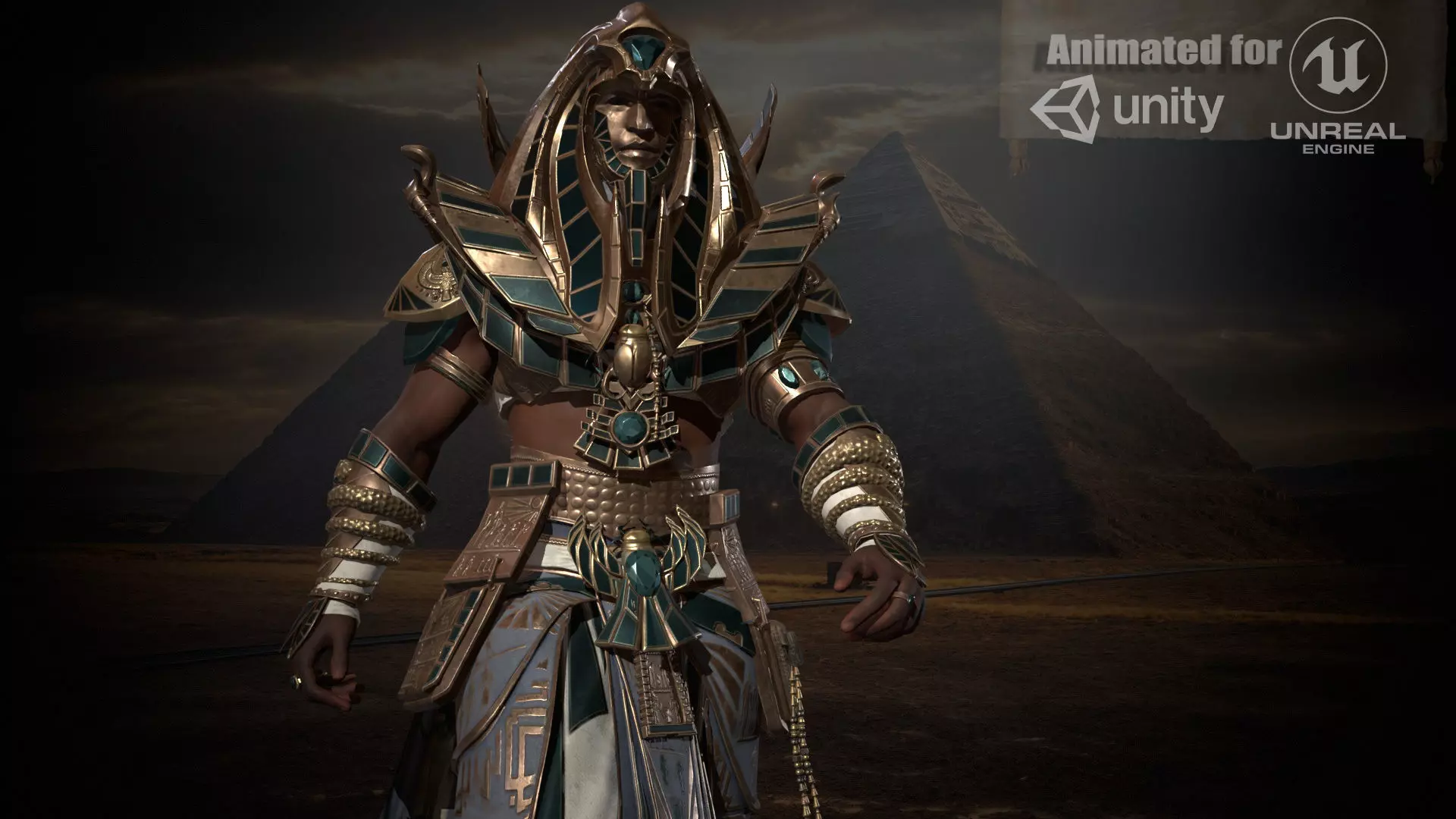 Pharaon Low-poly 3D model_0