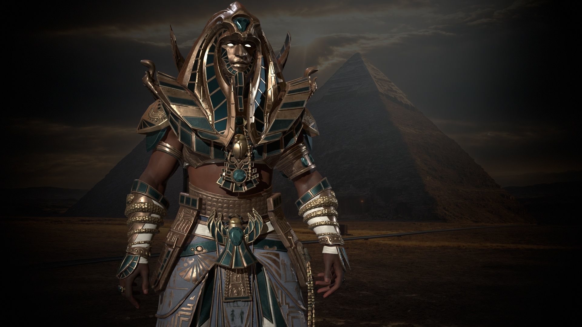 Pharaon Low-poly 3D model_22