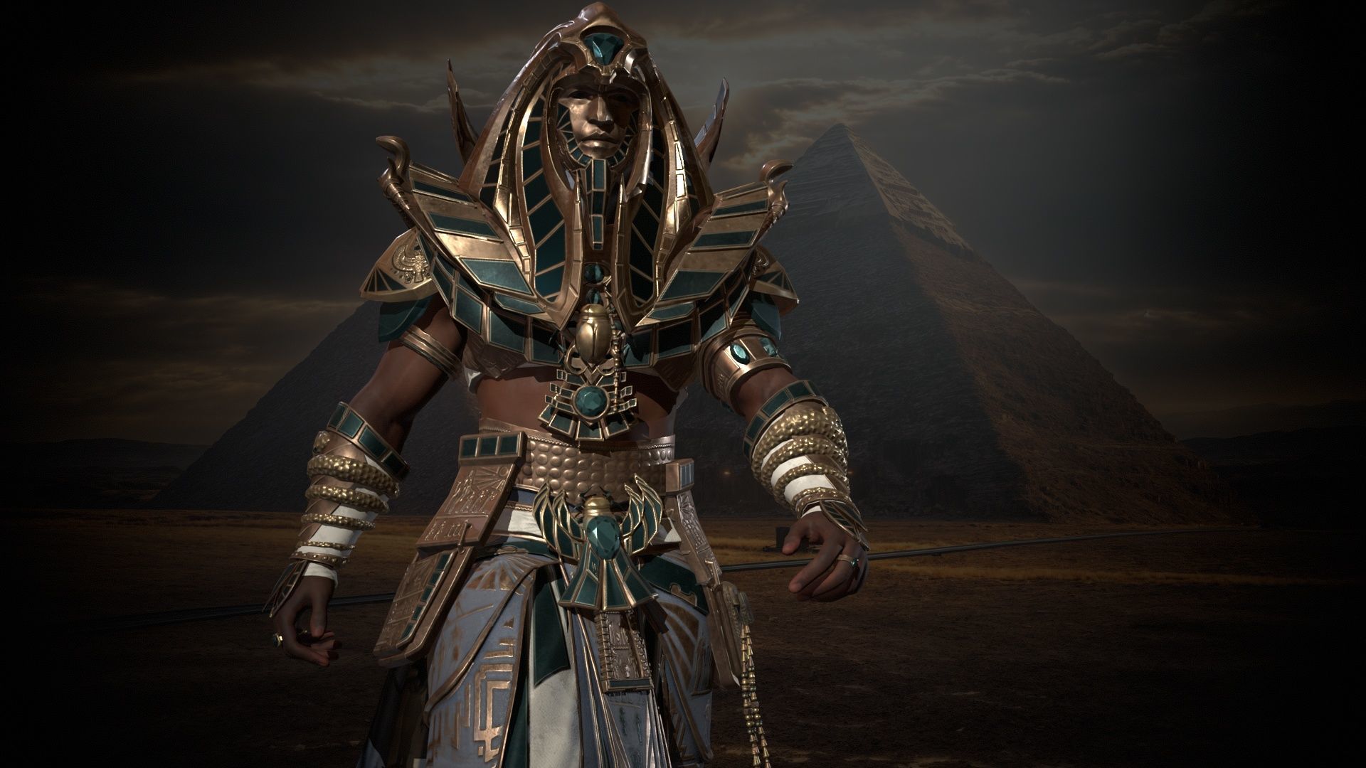 Pharaon Low-poly 3D model_21