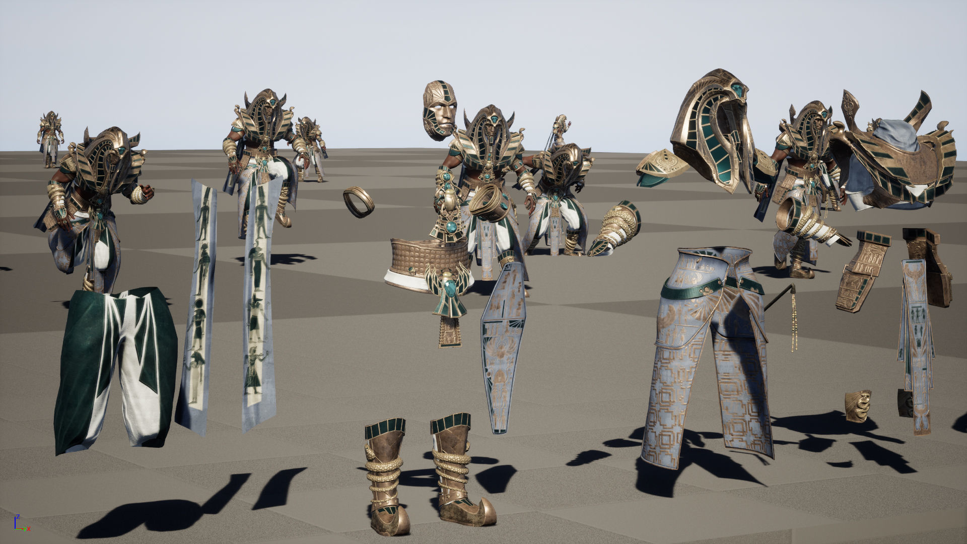 Pharaon Low-poly 3D model_41