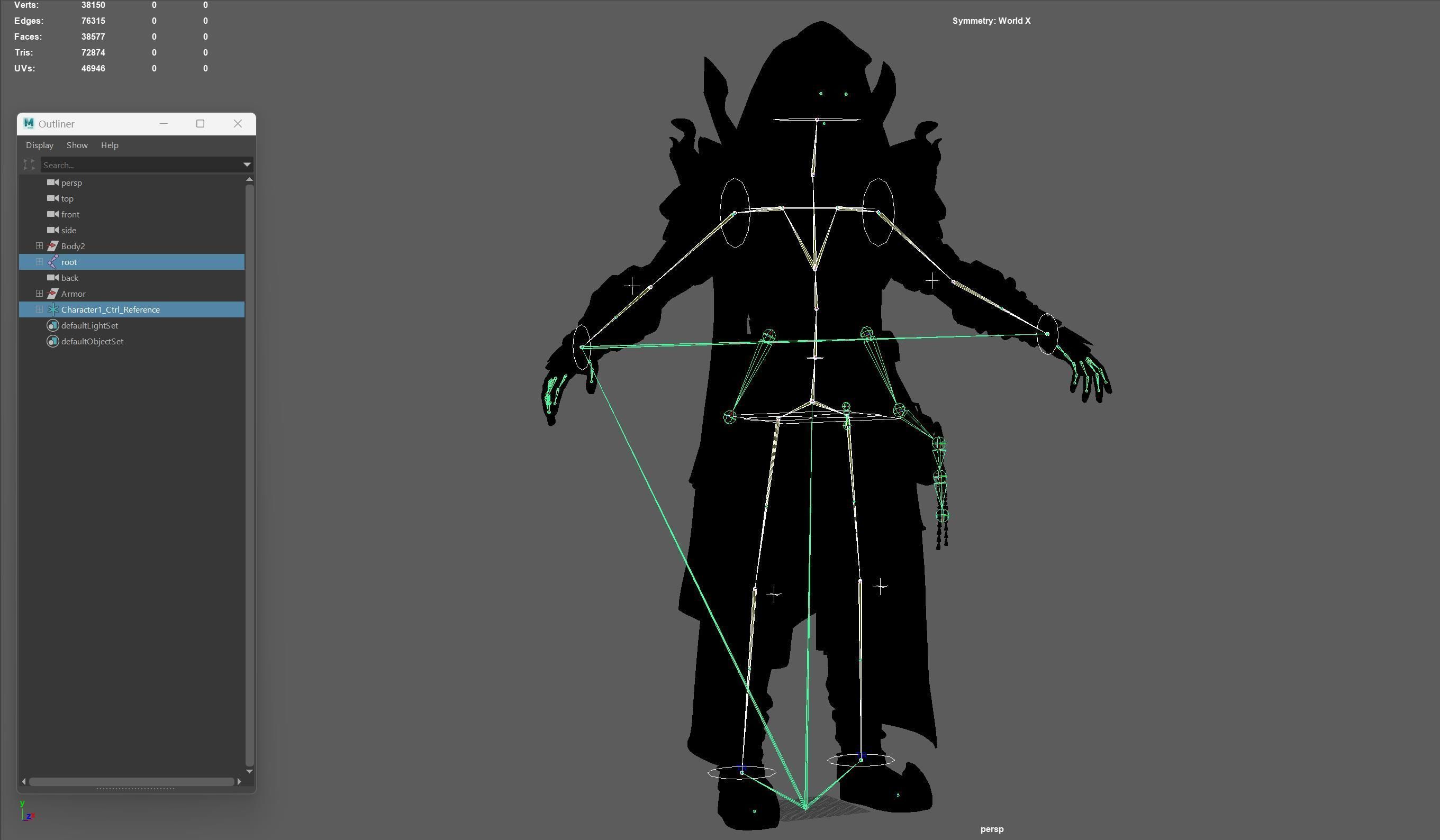 Pharaon Low-poly 3D model_32