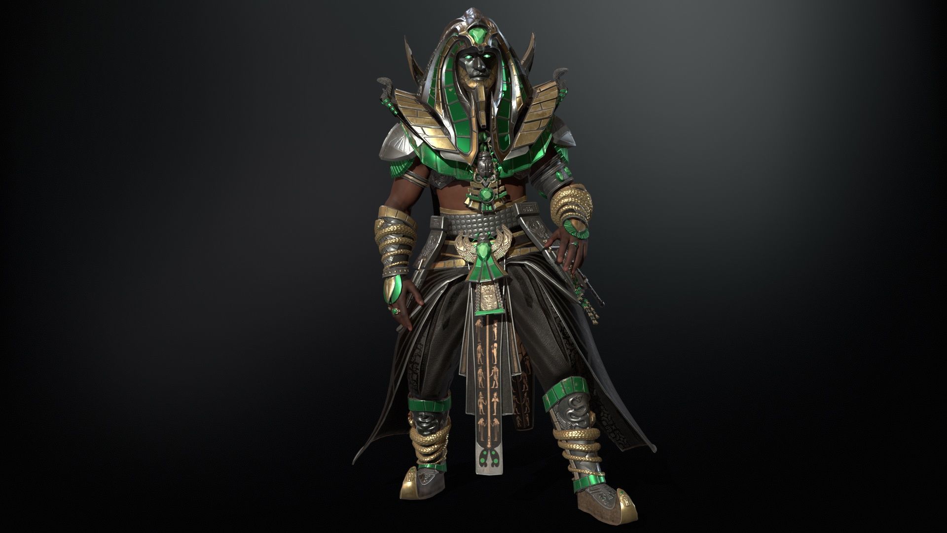 Pharaon Low-poly 3D model_20