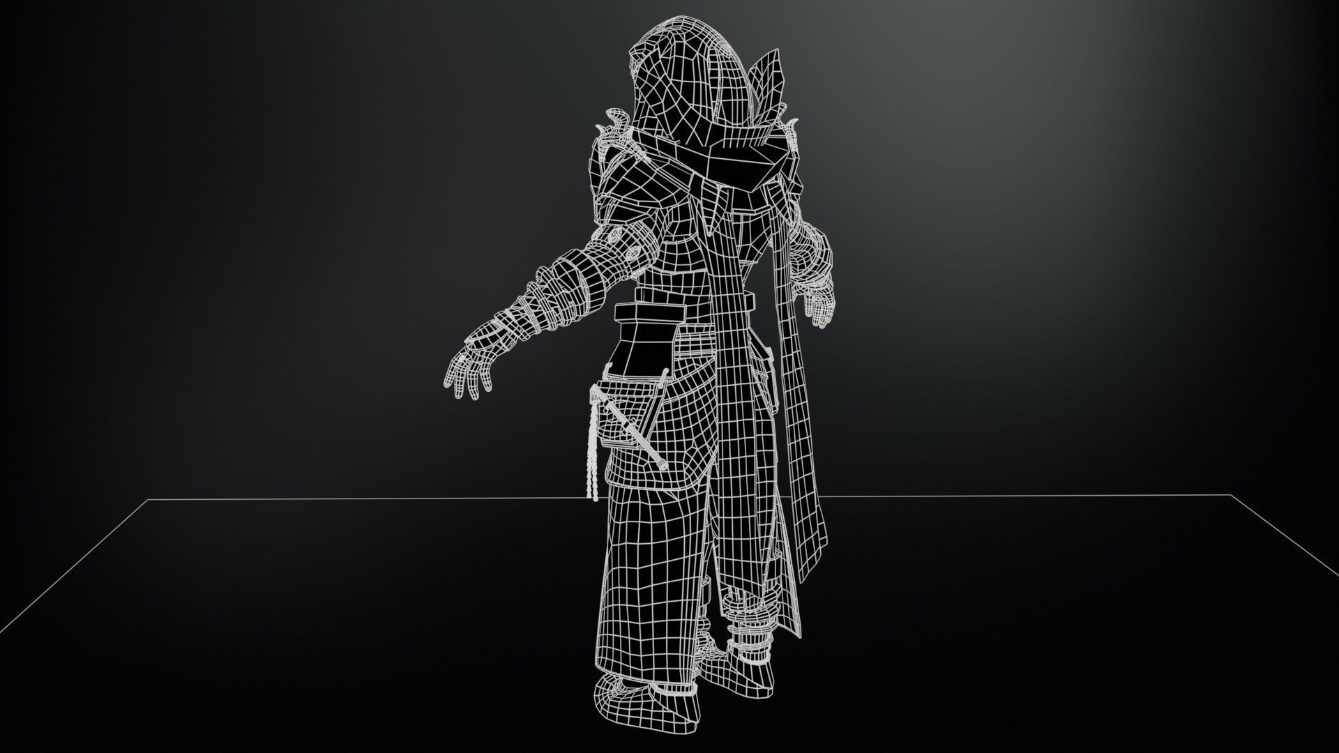 Pharaon Low-poly 3D model_28