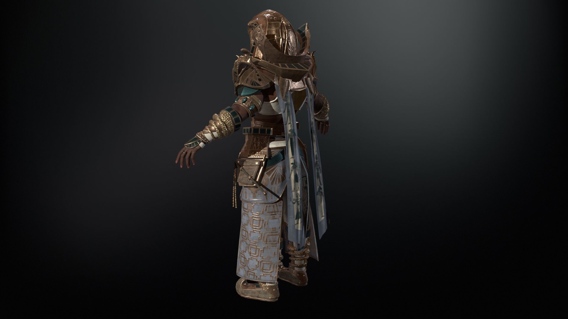 Pharaon Low-poly 3D model_24