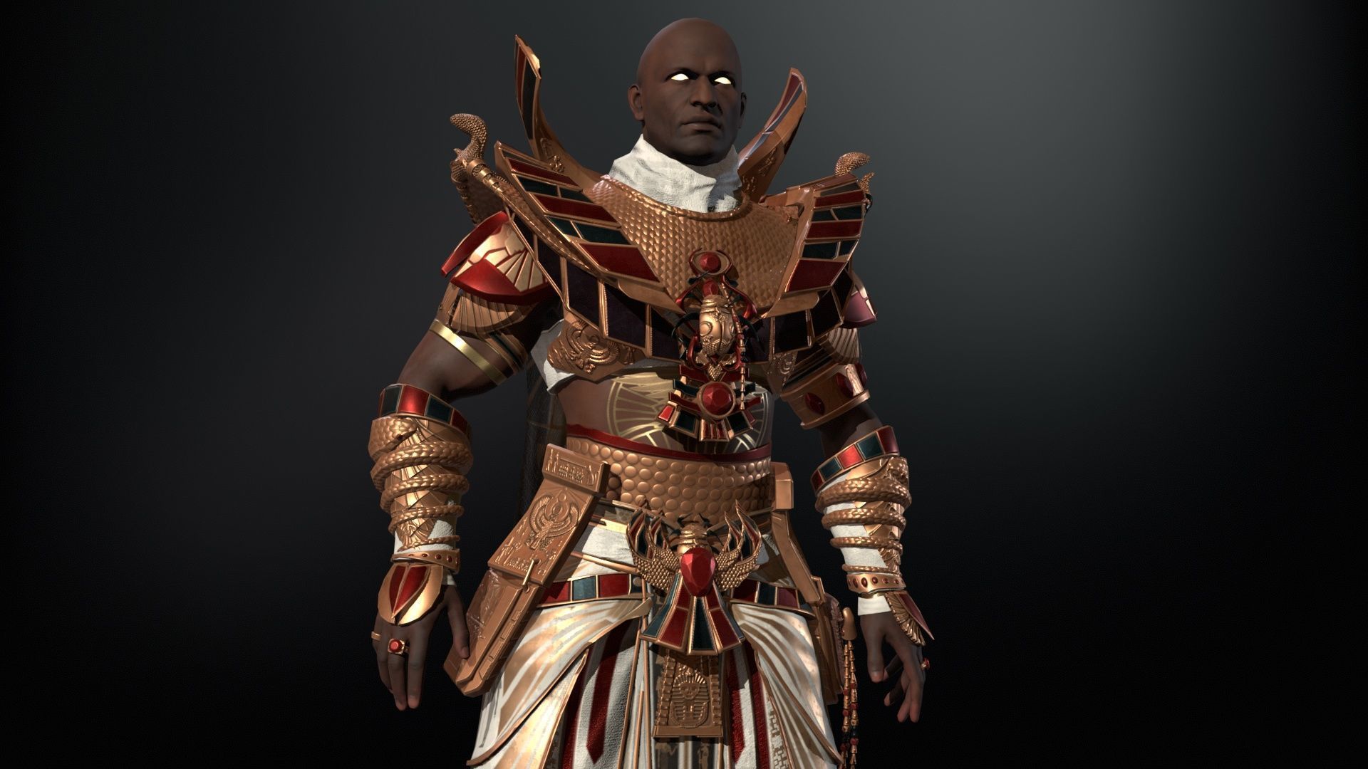 Pharaon Low-poly 3D model_15