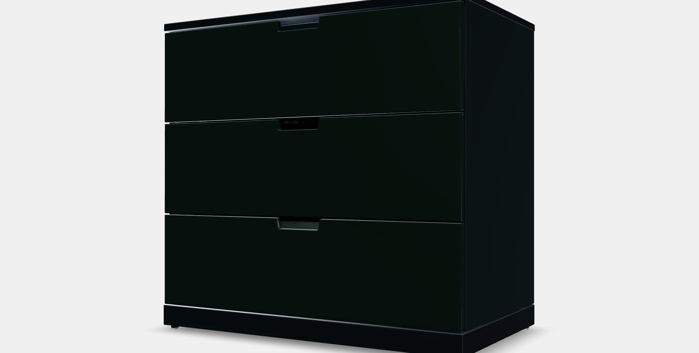 NORDLI Chest of 3 drawers 3 Low-poly 3D model_13