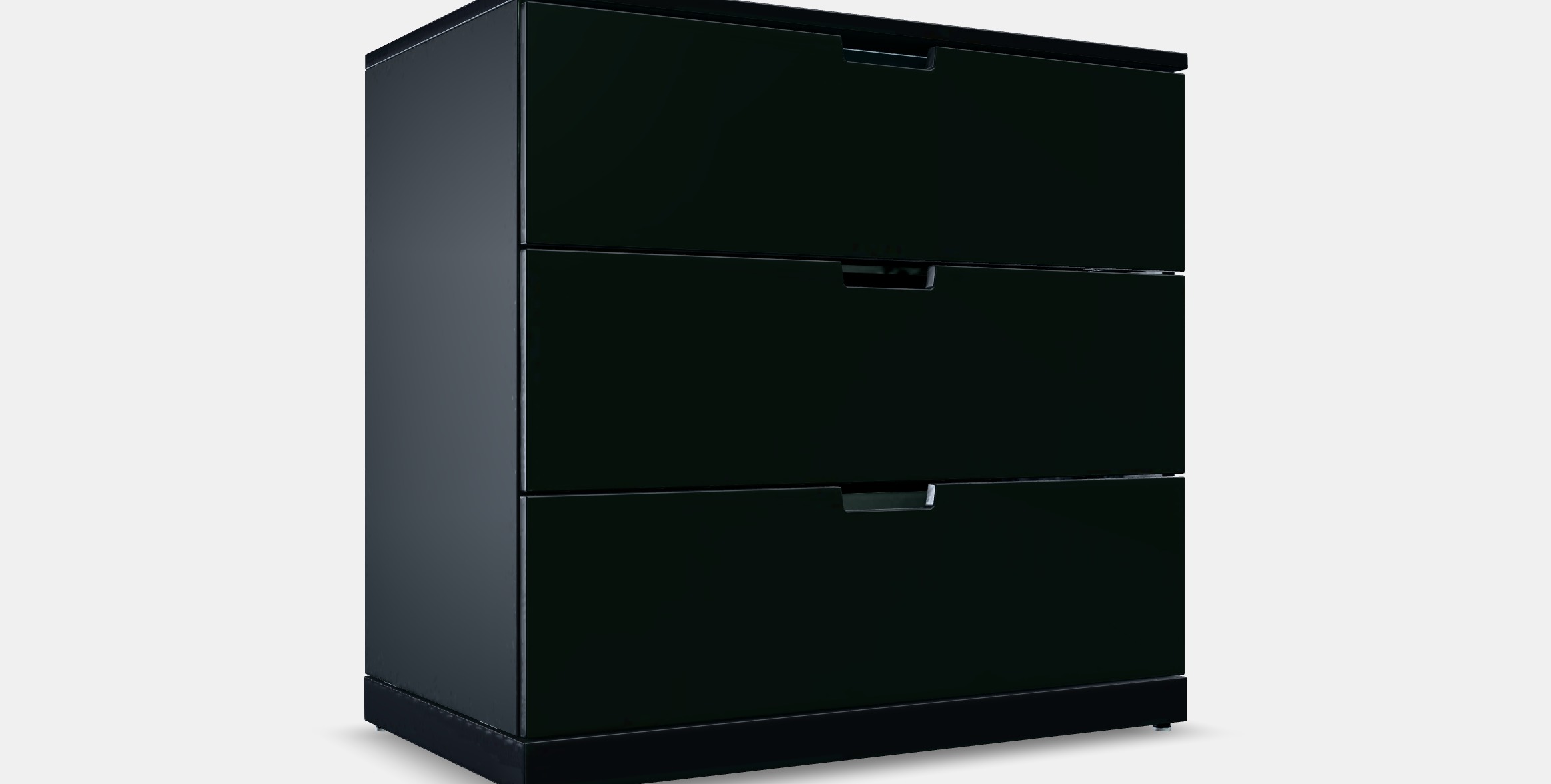 NORDLI Chest of 3 drawers 3 Low-poly 3D model_9