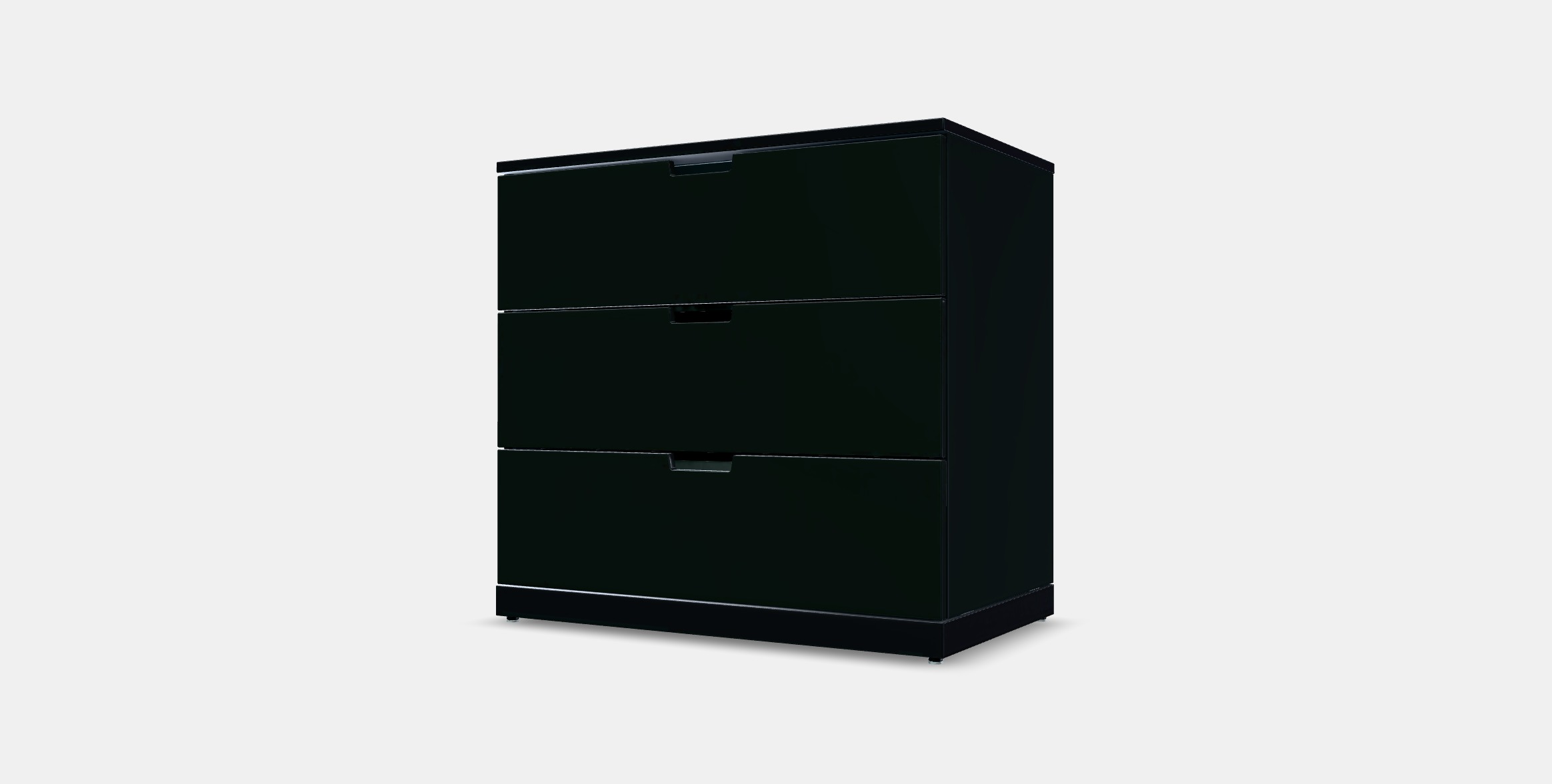 NORDLI Chest of 3 drawers 3 Low-poly 3D model_12