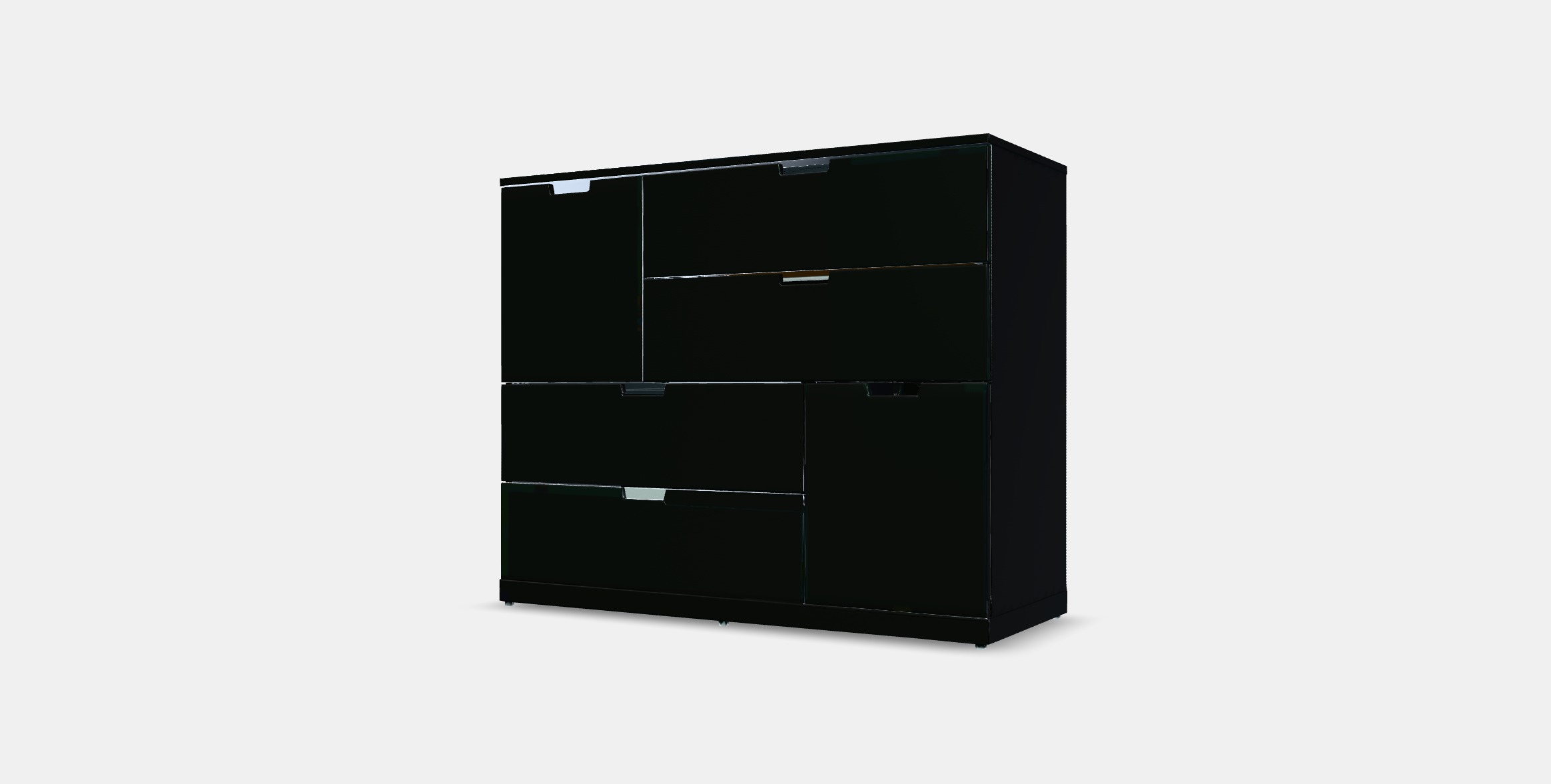 NORDLI Chest of 6 drawers 8 Low-poly 3D model_12