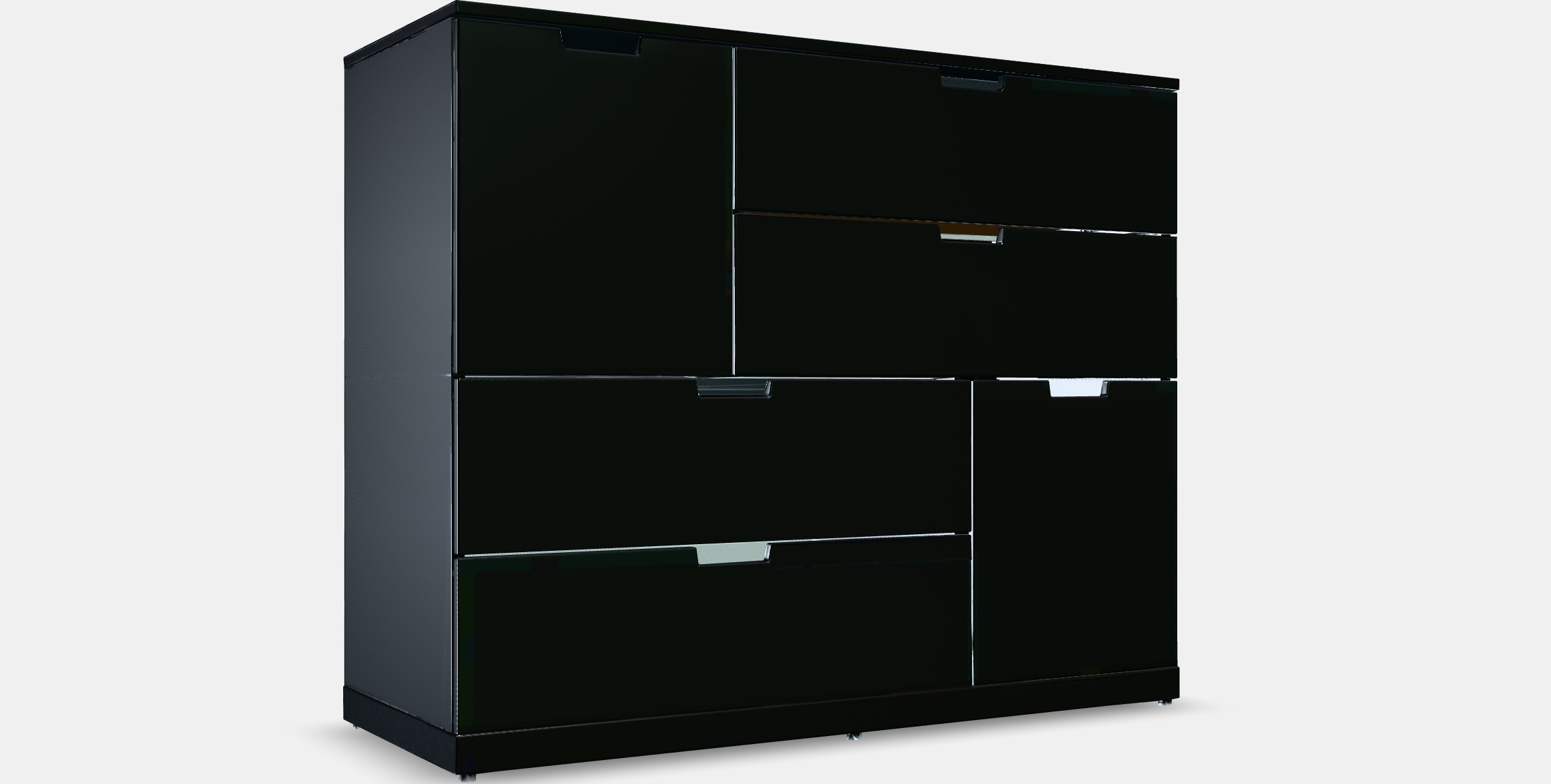 NORDLI Chest of 6 drawers 8 Low-poly 3D model_10