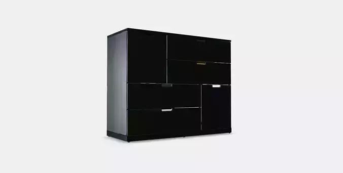 NORDLI Chest of 6 drawers 8 Low-poly 3D model