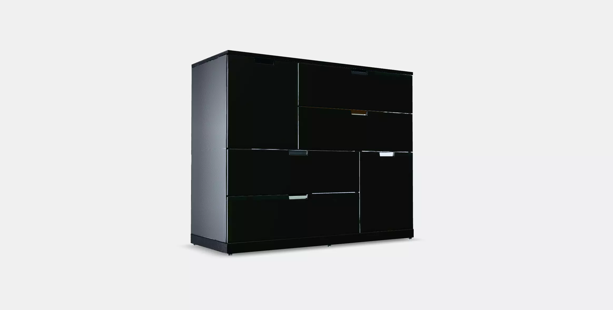 NORDLI Chest of 6 drawers 8 Low-poly 3D model_0