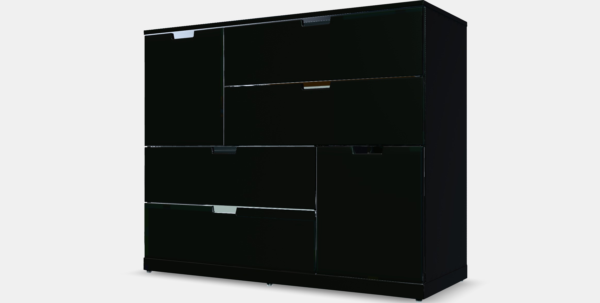 NORDLI Chest of 6 drawers 8 Low-poly 3D model_13