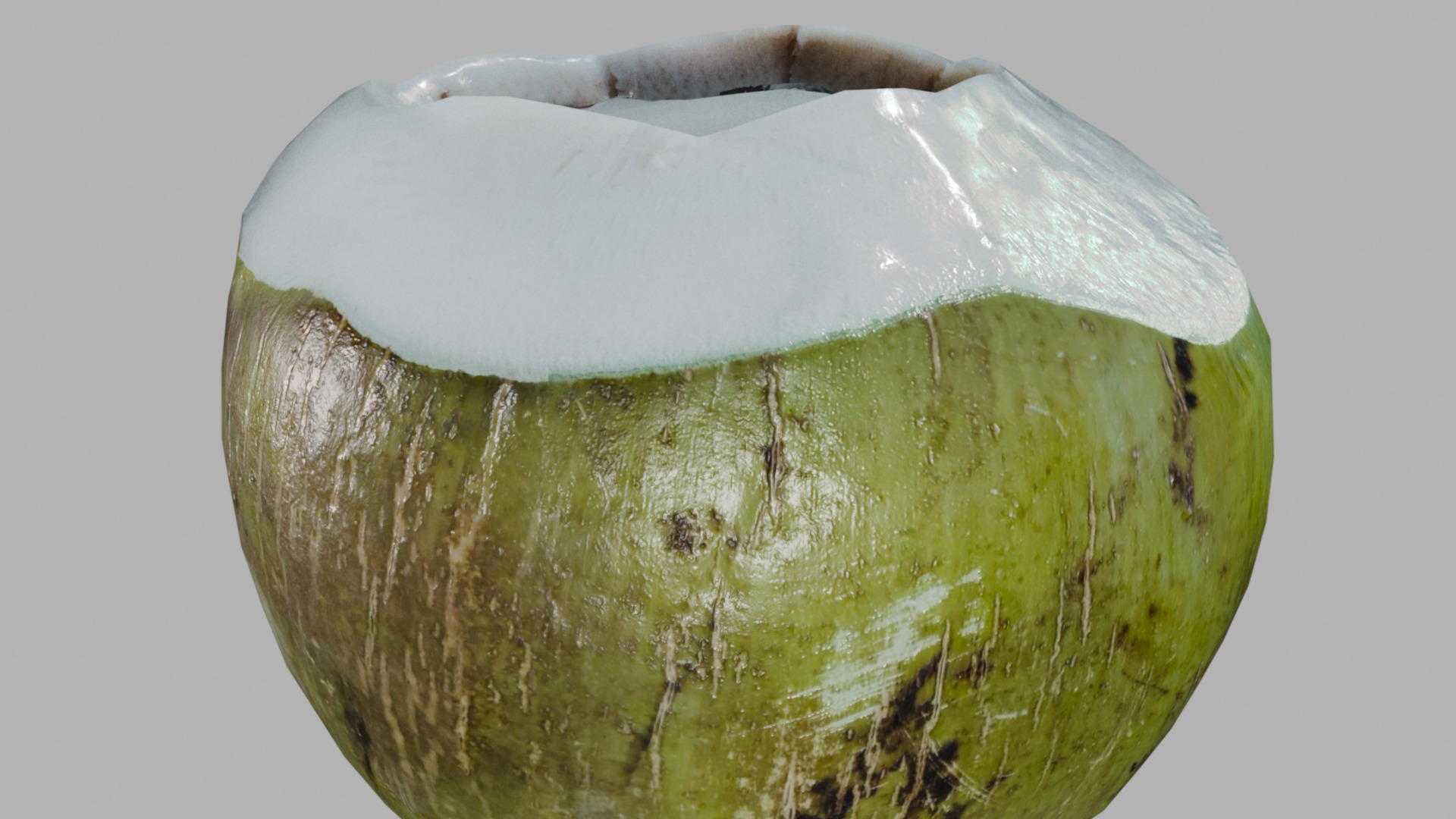 Realistic Green Tropical Coconut 4k 3D model_11