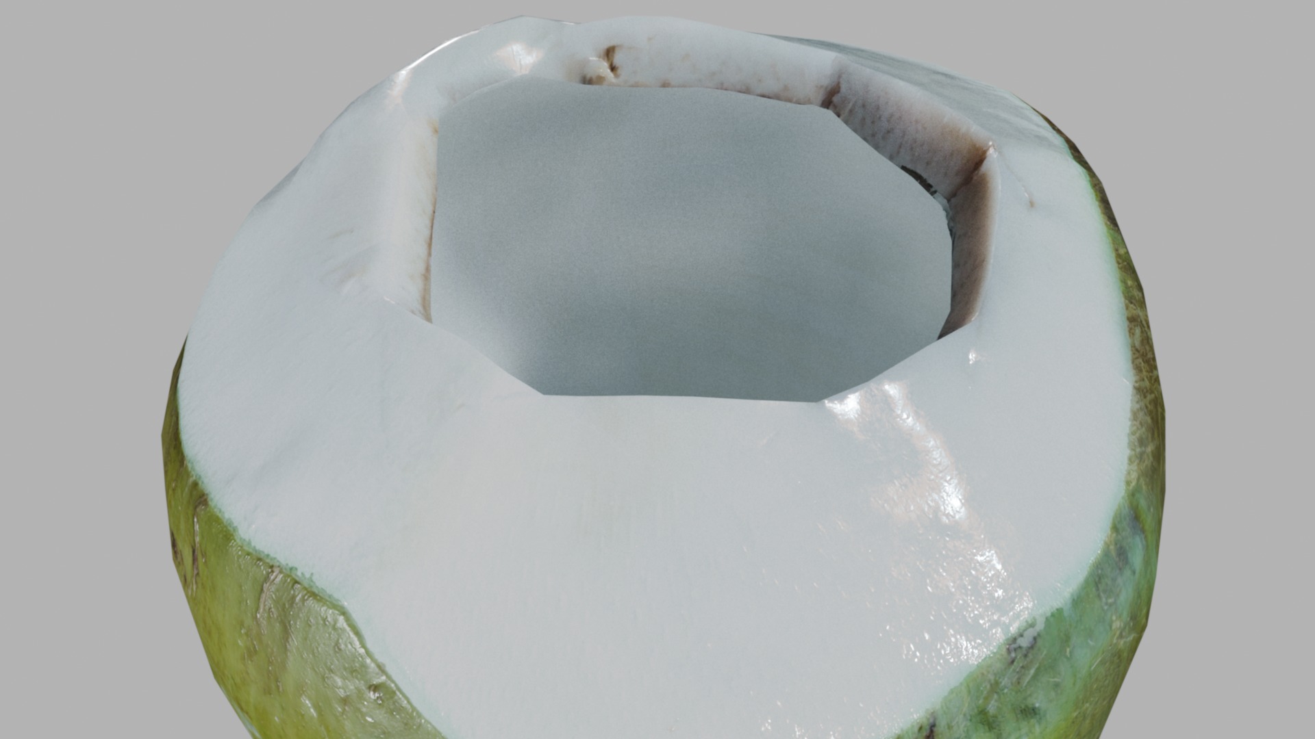 Realistic Green Tropical Coconut 4k 3D model_17