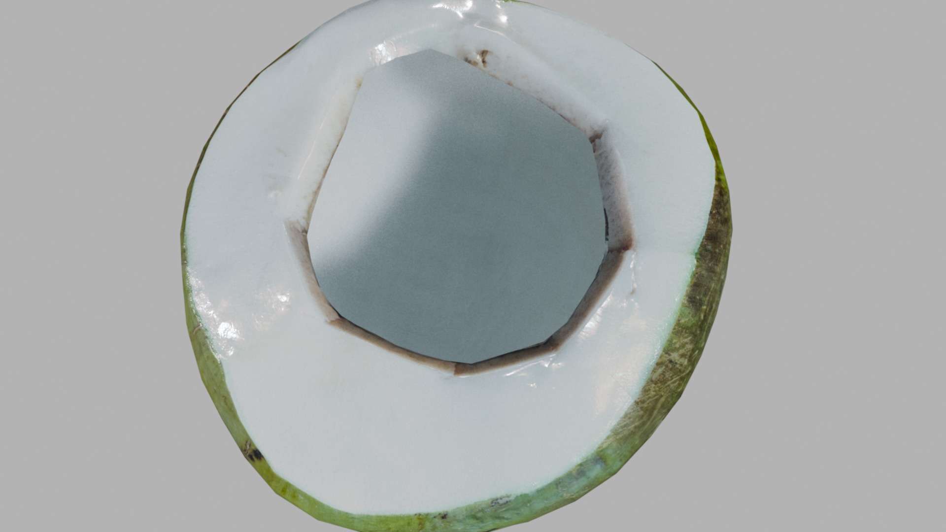 Realistic Green Tropical Coconut 4k 3D model_10