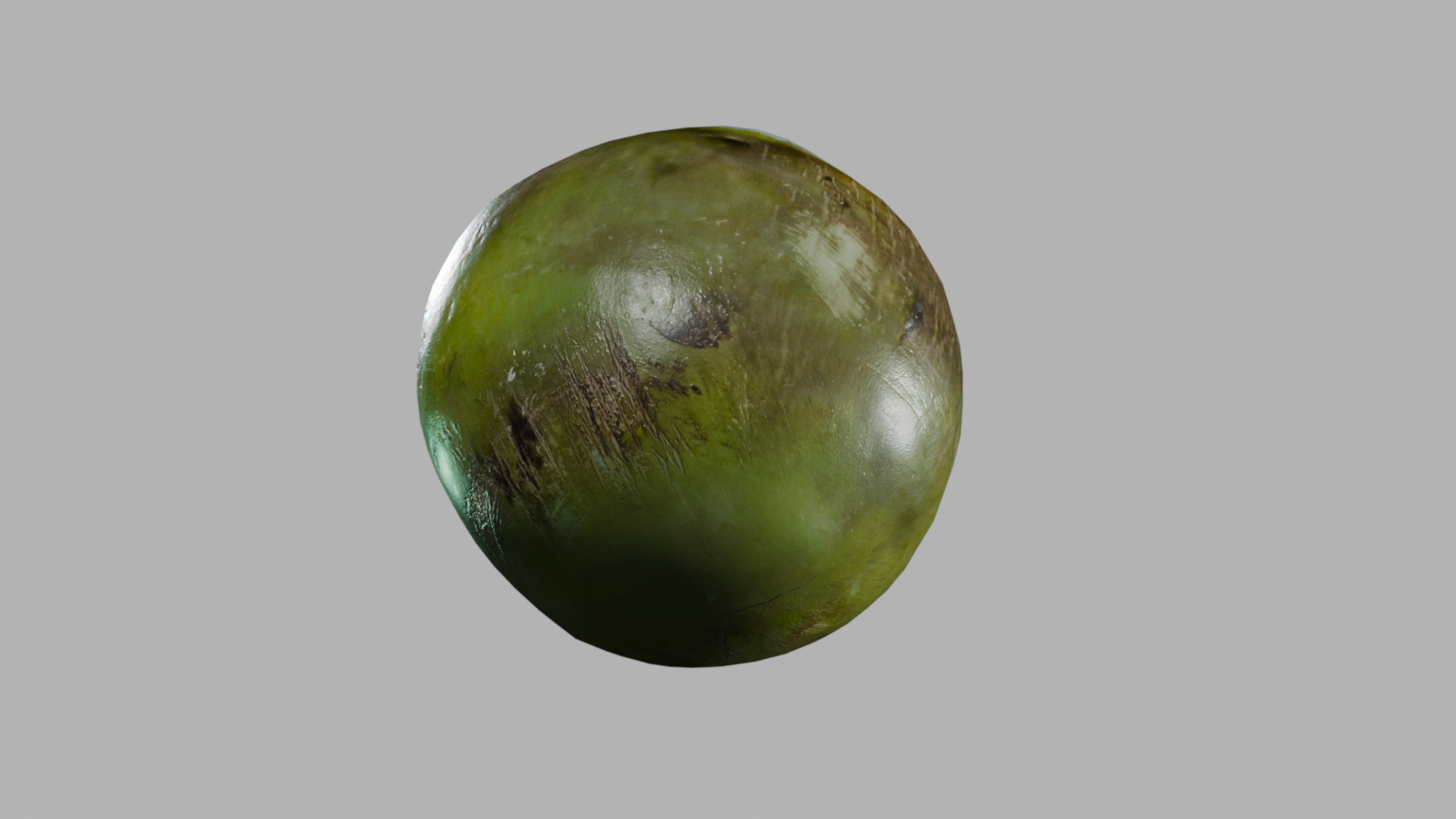 Realistic Green Tropical Coconut 4k 3D model_7
