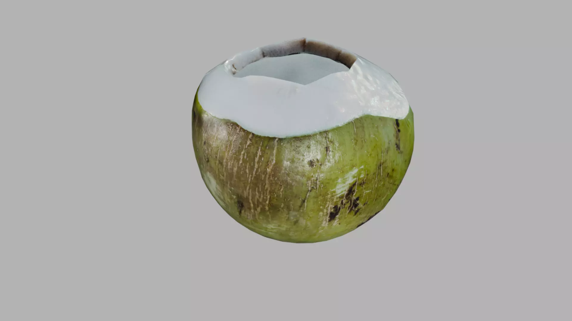 Realistic Green Tropical Coconut 4k 3D model_0