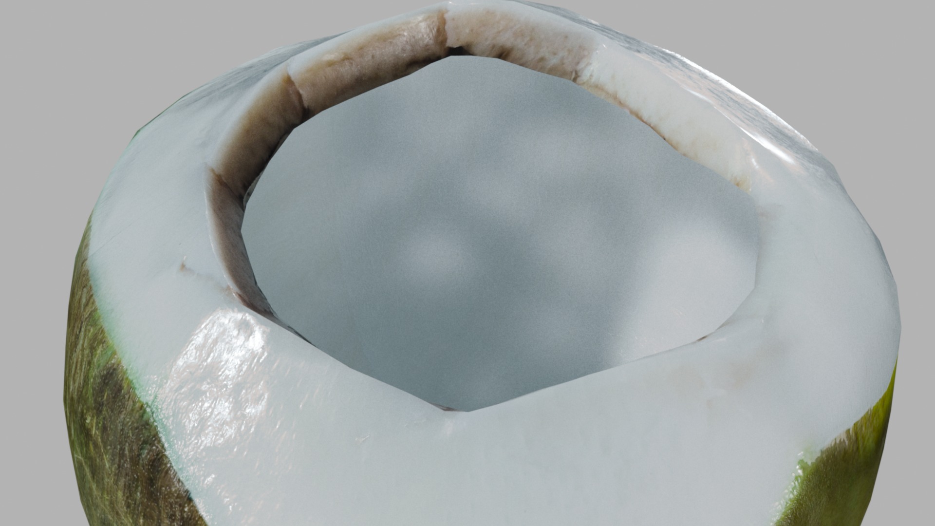 Realistic Green Tropical Coconut 4k 3D model_16