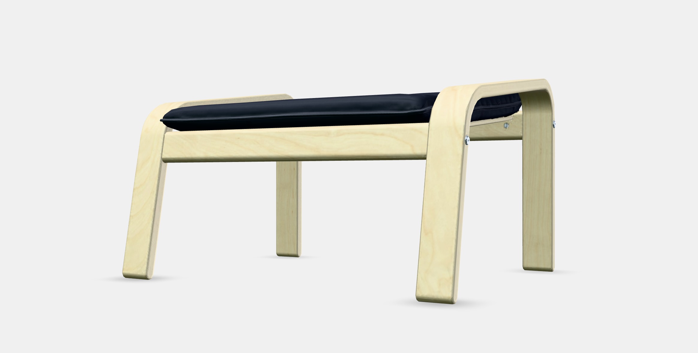 POANG Footstool 22 Low-poly 3D model_13