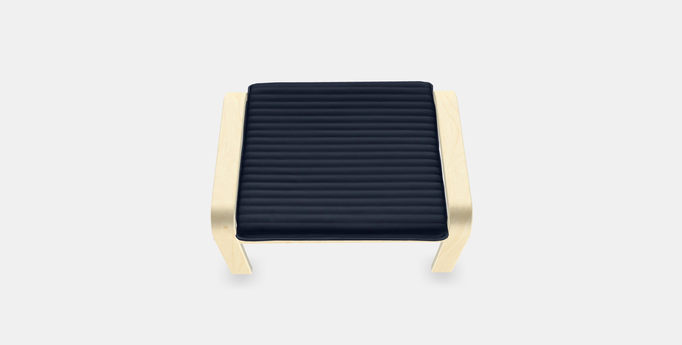 POANG Footstool 22 Low-poly 3D model_2