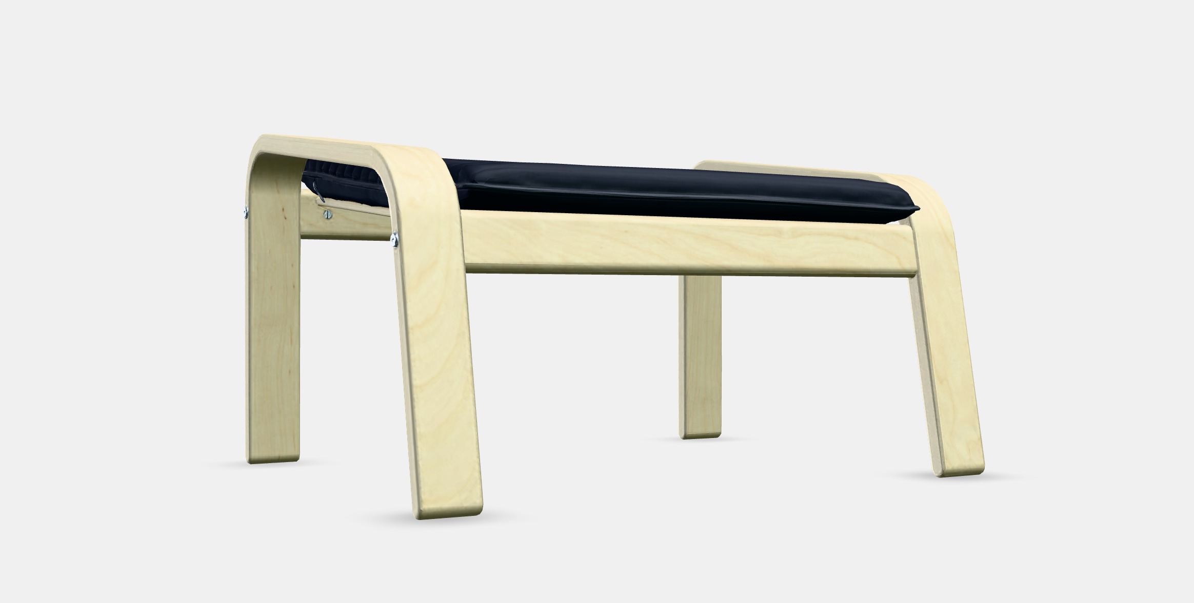 POANG Footstool 22 Low-poly 3D model_7