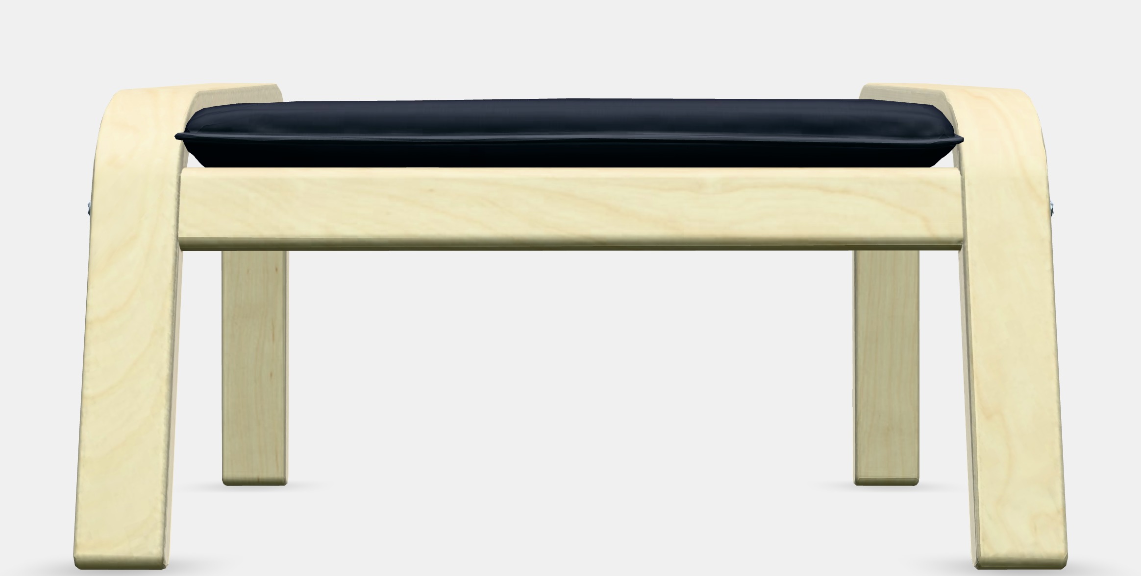 POANG Footstool 22 Low-poly 3D model_11