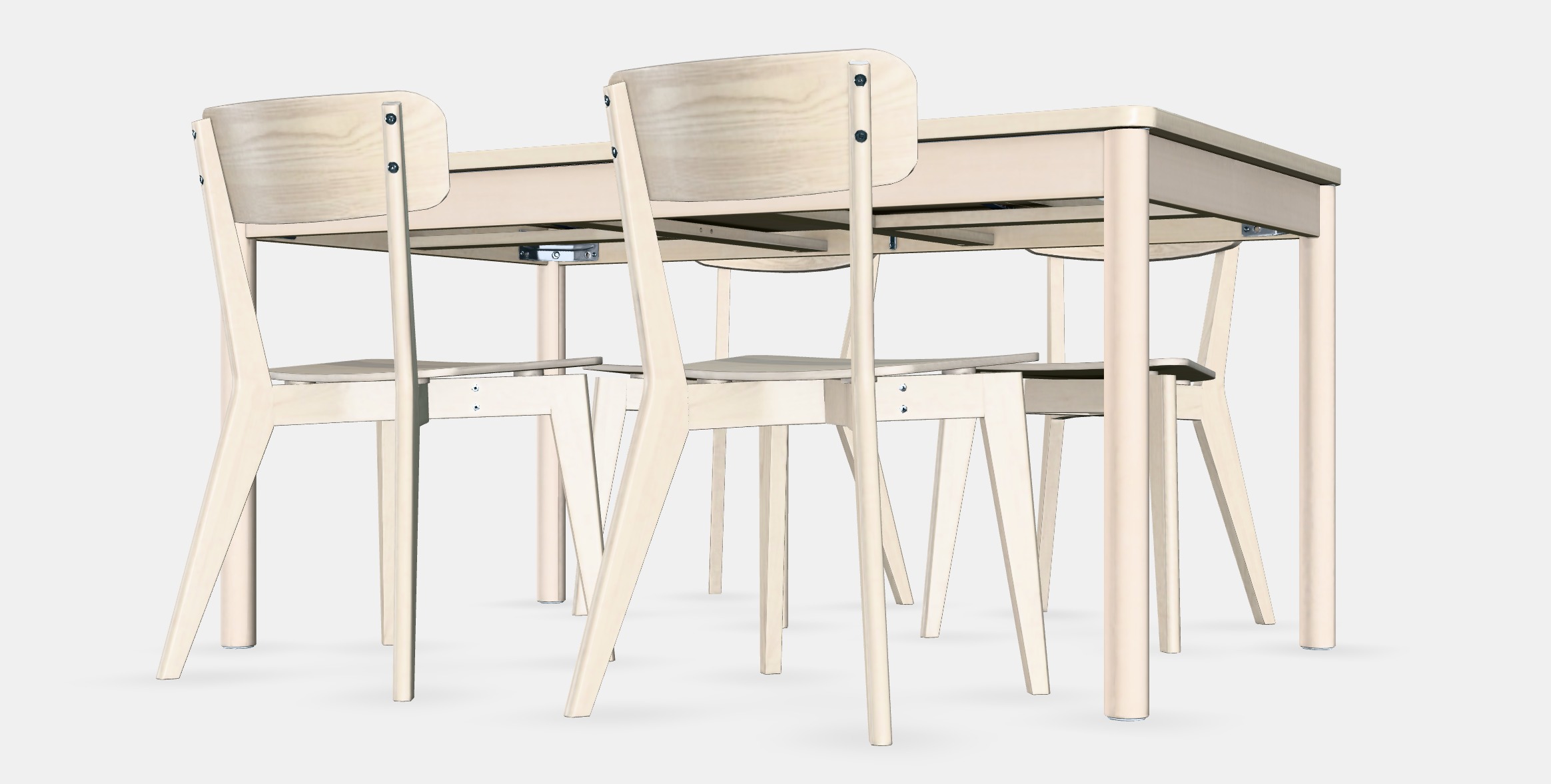 RONNINGE - LISABO Table and 4 chairs Low-poly 3D model_7