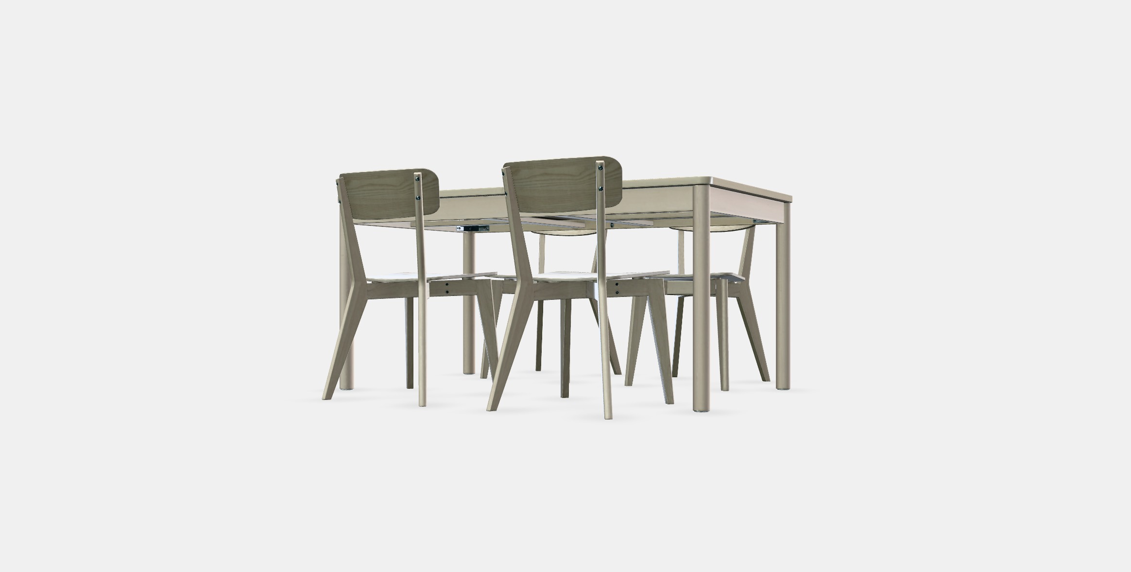 RONNINGE - LISABO Table and 4 chairs Low-poly 3D model_12