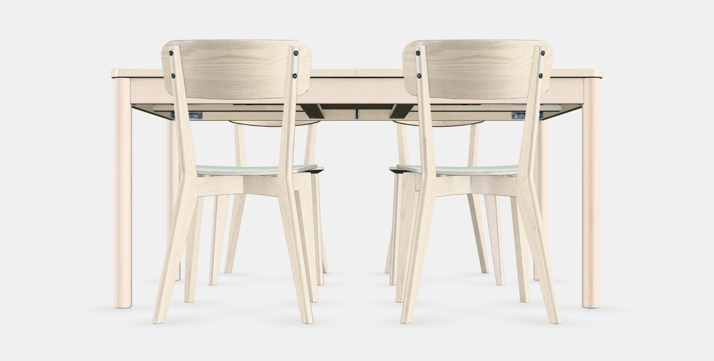 RONNINGE - LISABO Table and 4 chairs Low-poly 3D model_15