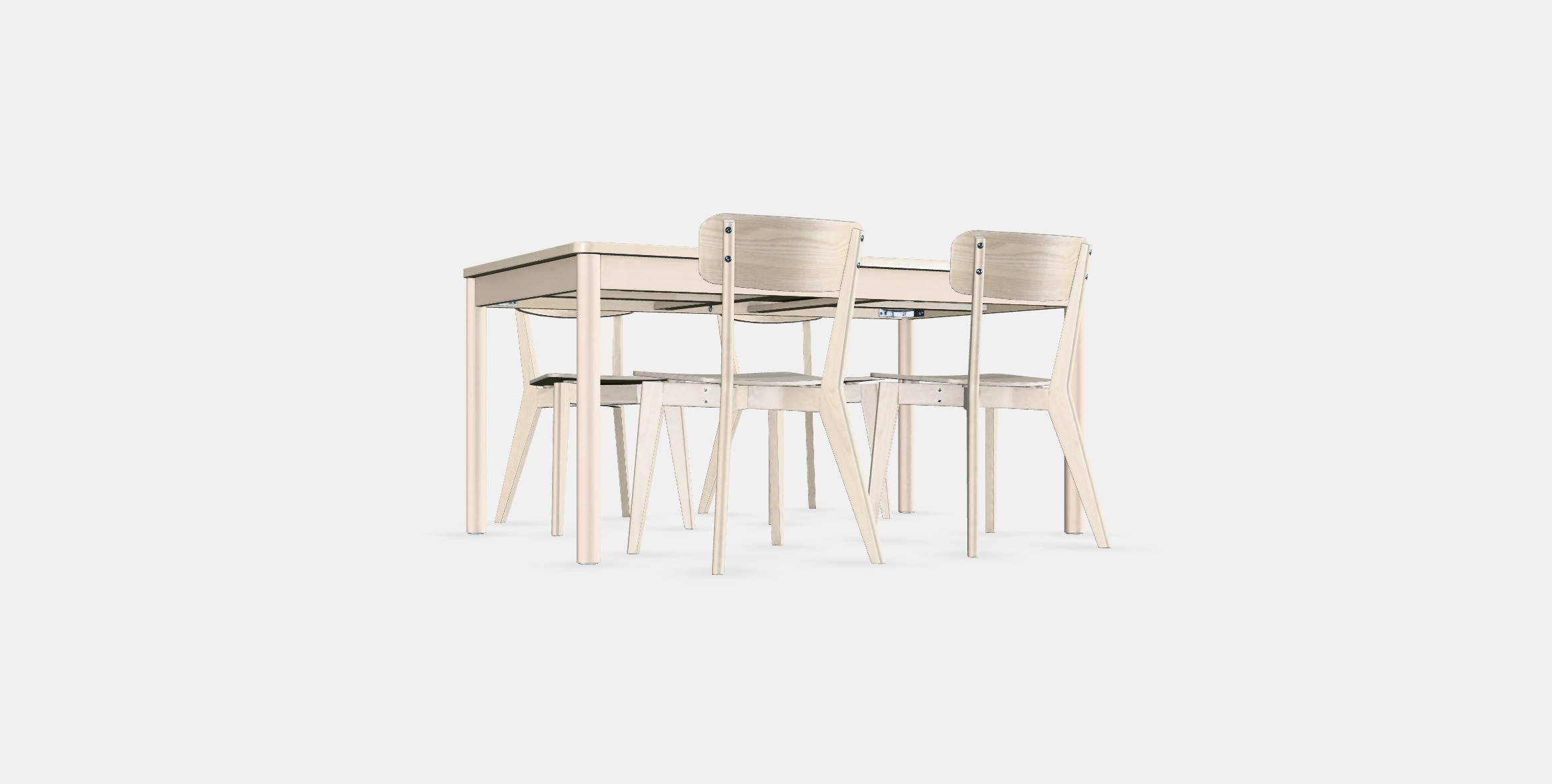 RONNINGE - LISABO Table and 4 chairs Low-poly 3D model_16