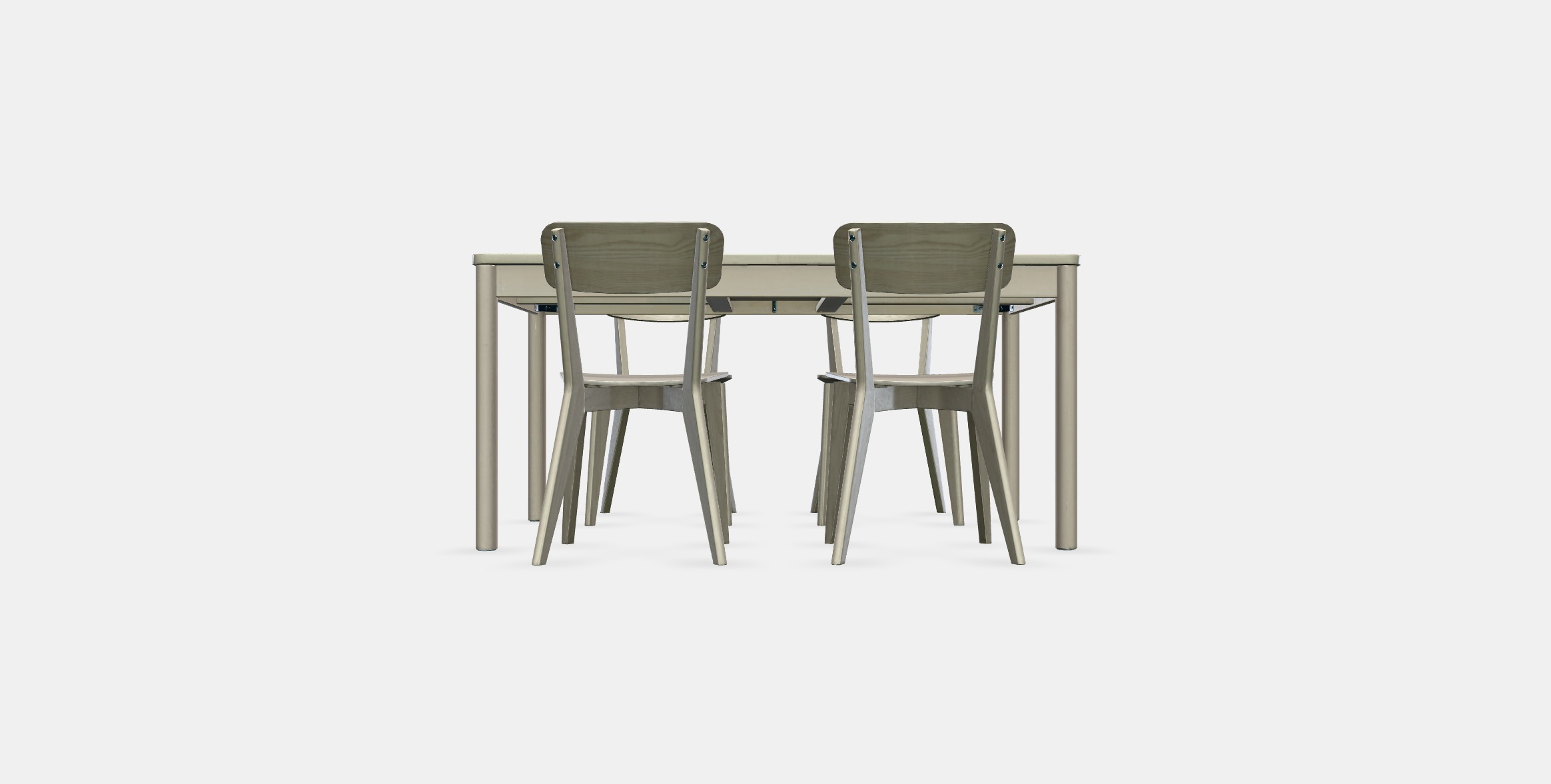 RONNINGE - LISABO Table and 4 chairs Low-poly 3D model_9