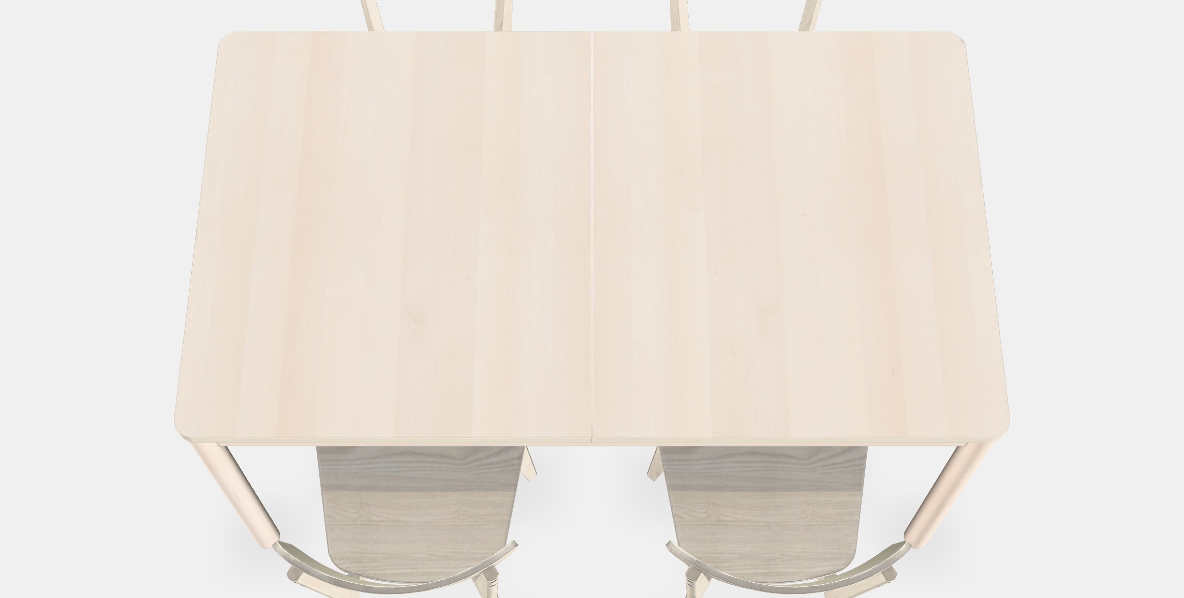 RONNINGE - LISABO Table and 4 chairs Low-poly 3D model_2