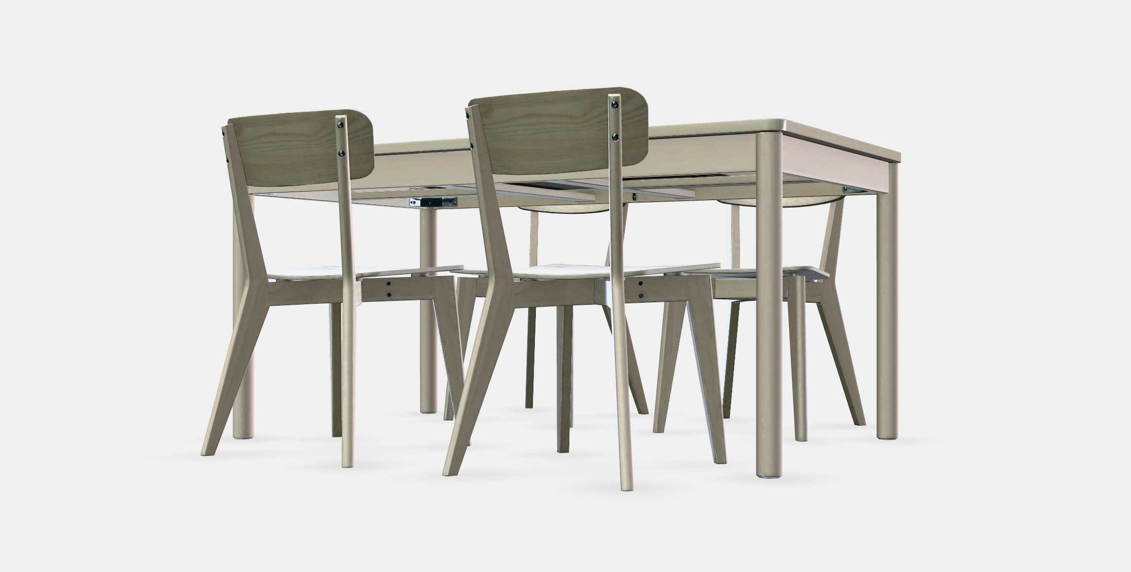 RONNINGE - LISABO Table and 4 chairs Low-poly 3D model_13