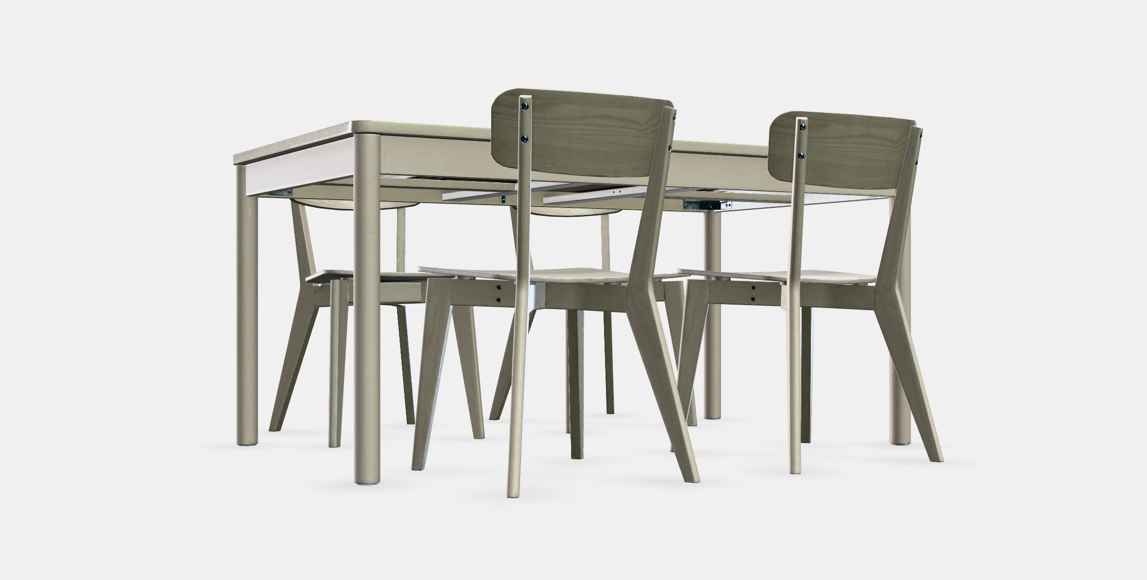 RONNINGE - LISABO Table and 4 chairs Low-poly 3D model_8