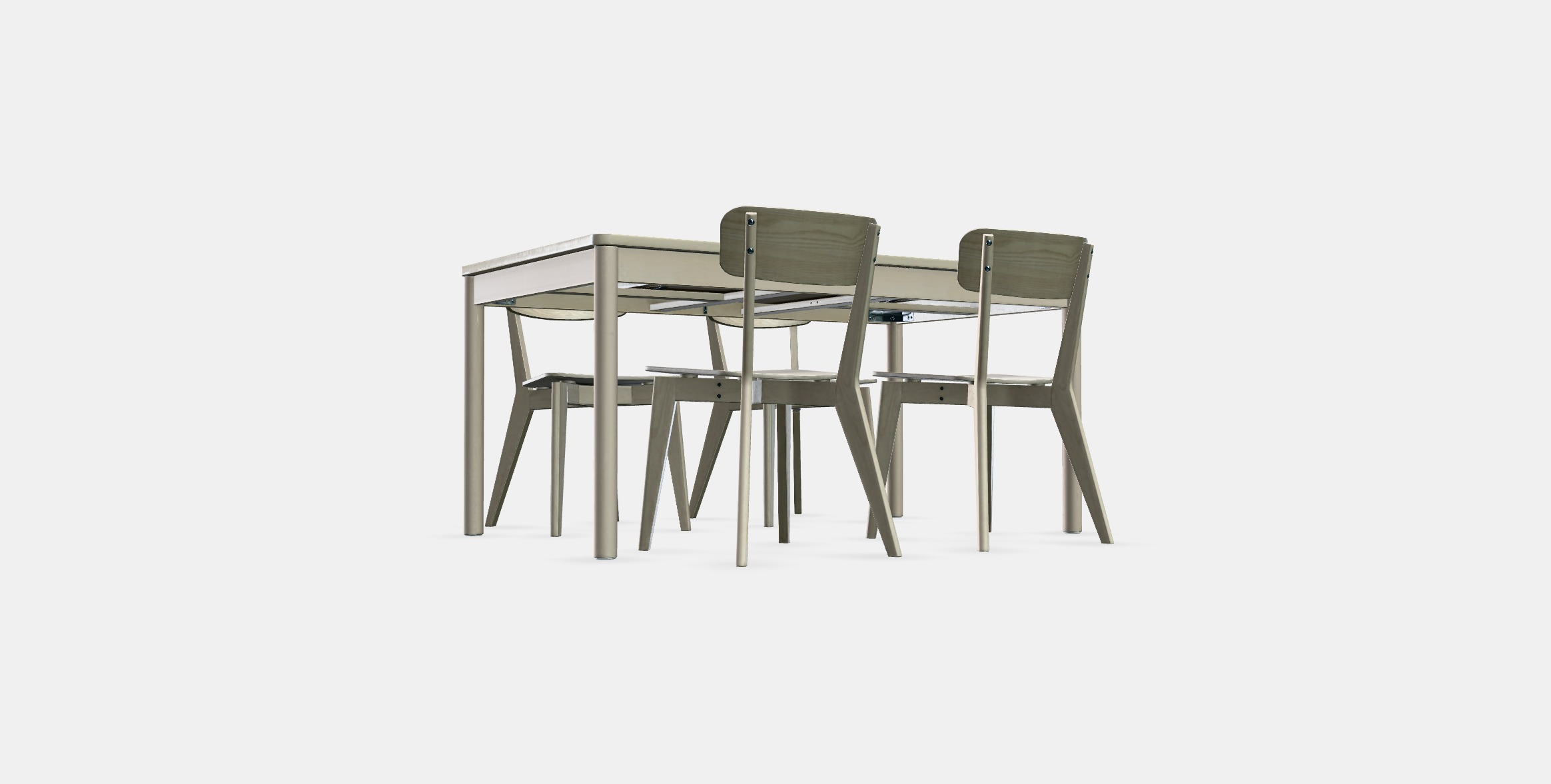 RONNINGE - LISABO Table and 4 chairs Low-poly 3D model_3