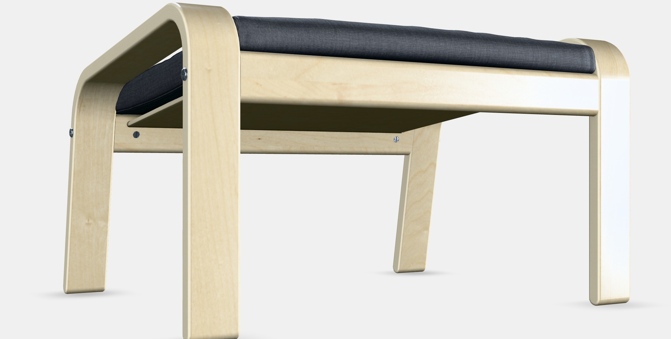 POANG Footstool 23 Low-poly 3D model_5